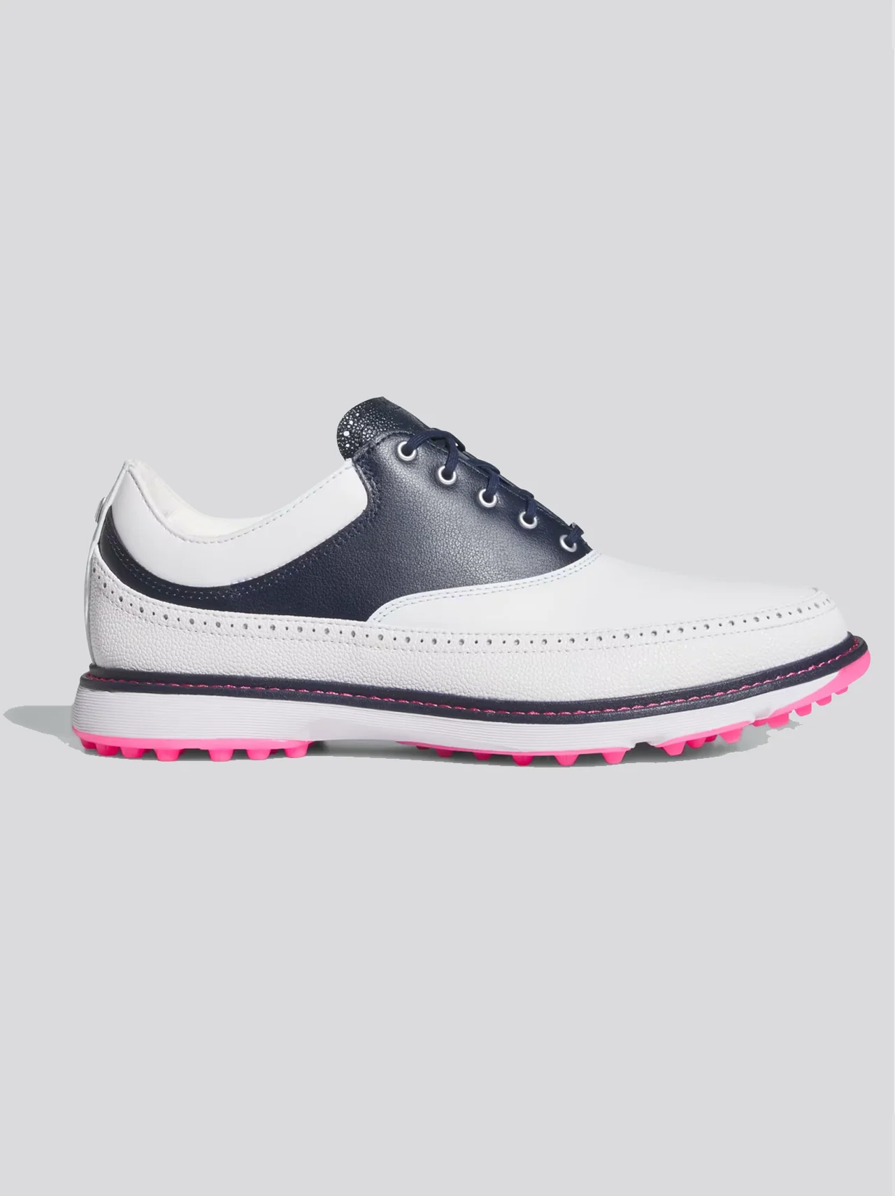 MC80 Spikeless Golf Shoes Footwear White/Collegiate Navy/Lucid Pink