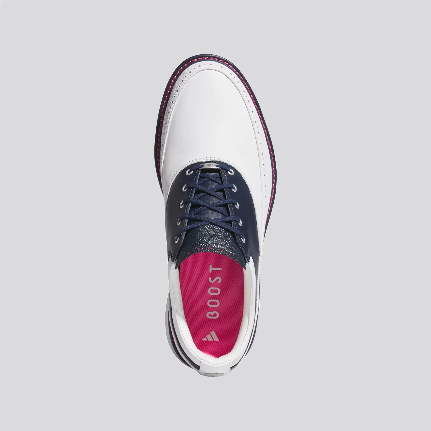 MC80 Spikeless Golf Shoes Footwear White/Collegiate Navy/Lucid Pink - Image 2