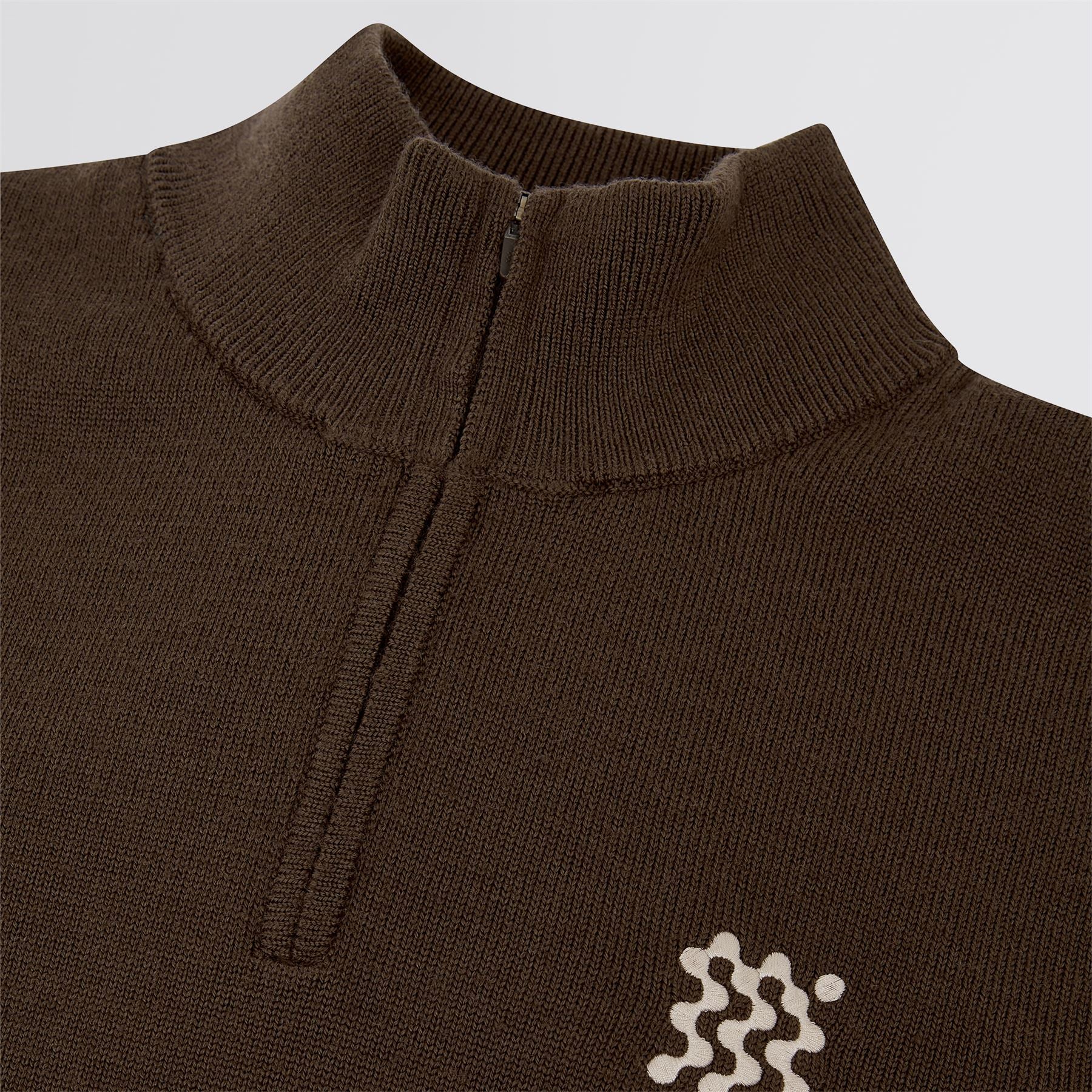 Merino Wool Quarter Zip Windbreaker Hickory - Image 6