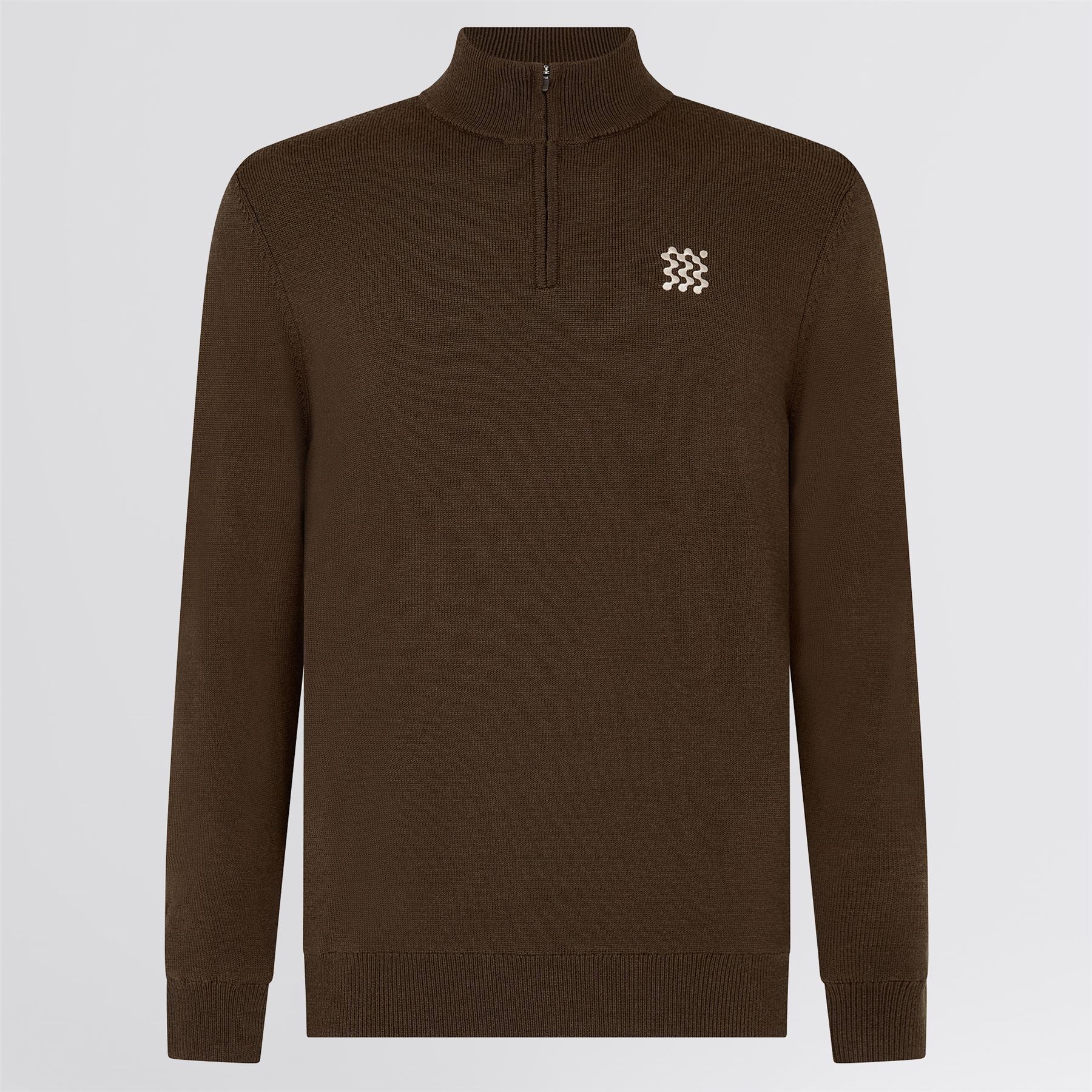 Merino Wool Quarter Zip Windbreaker Hickory - Image 7