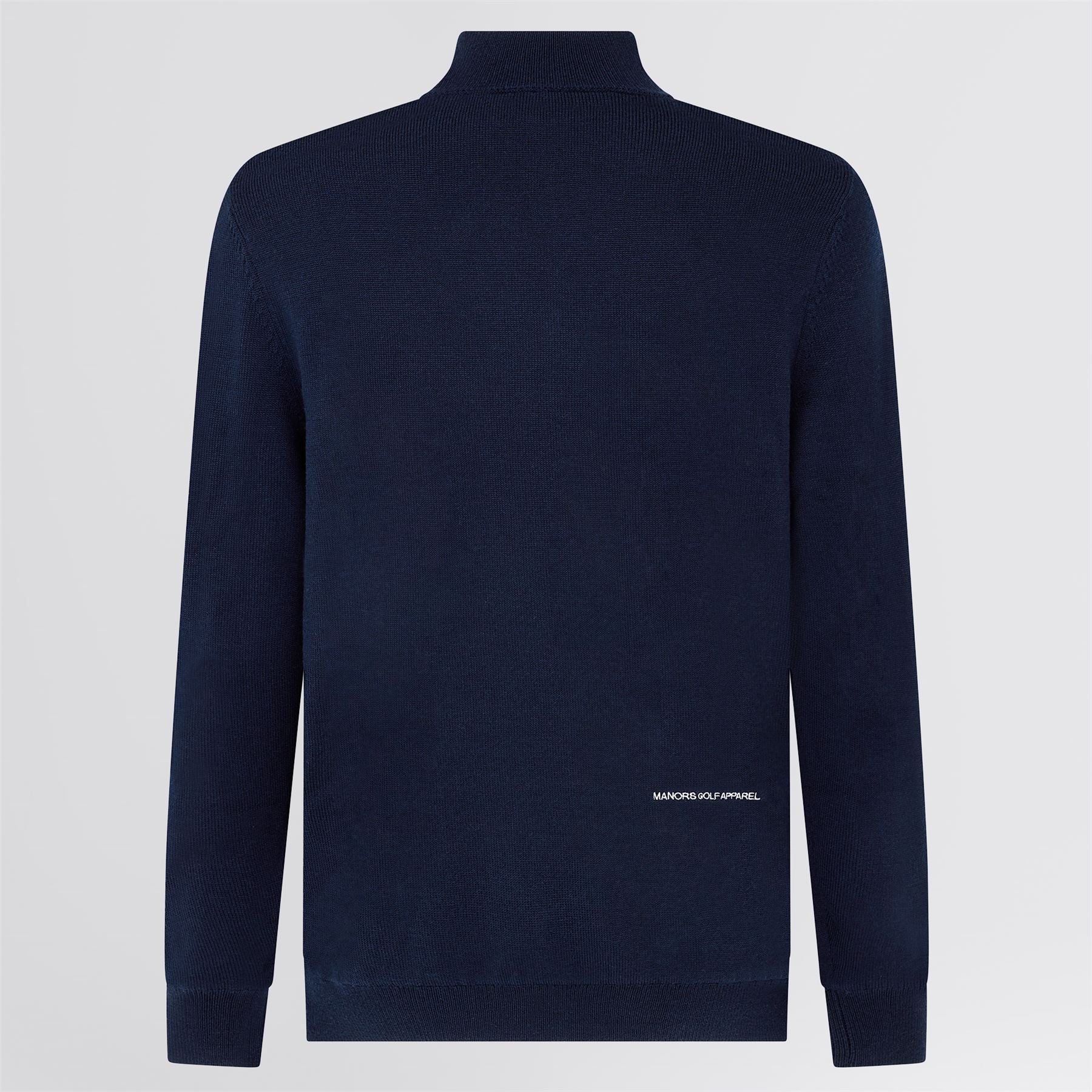 Merino Wool Quarter Zip Windbreaker Midnight - Image 8