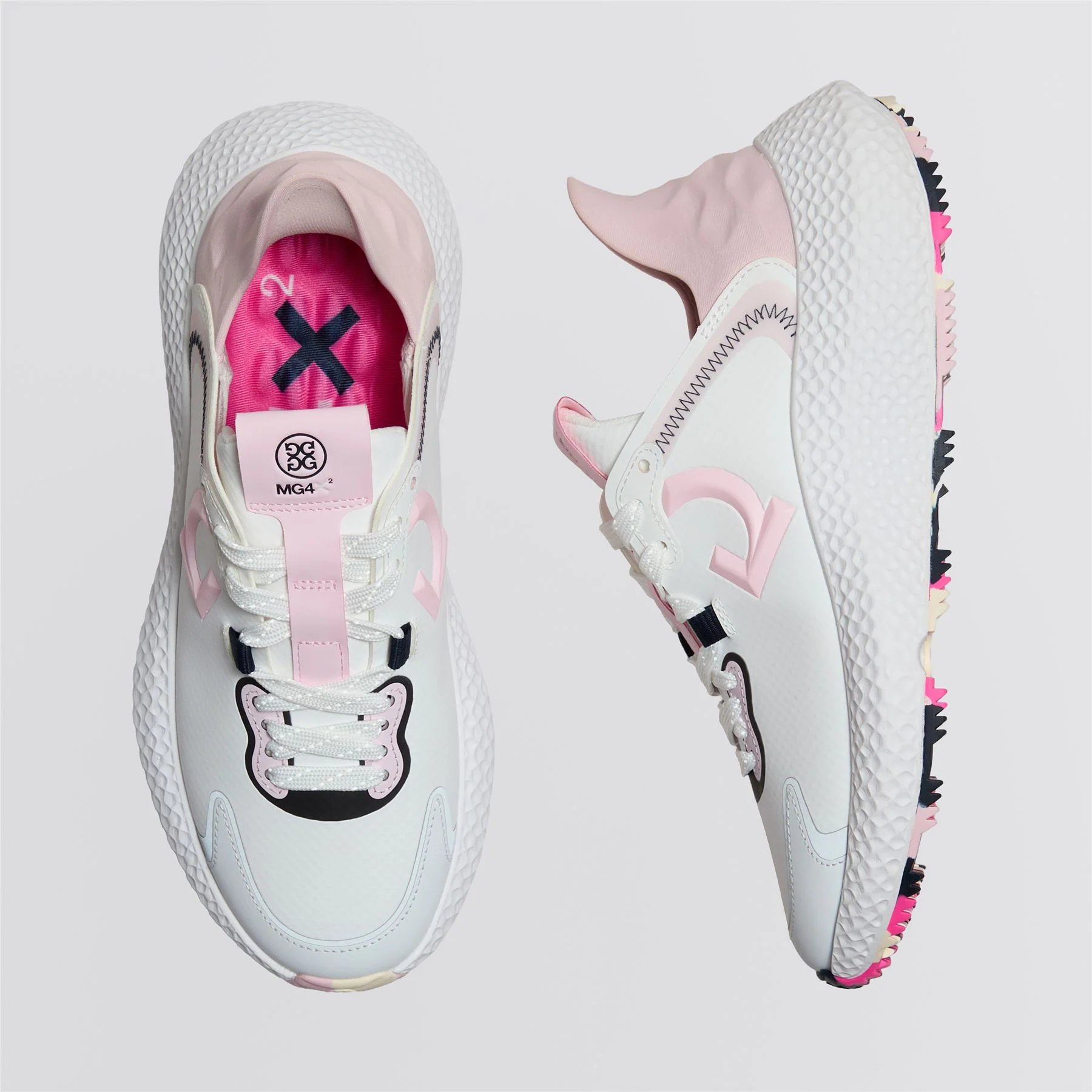 MG4X2 Spikeless Golf Cross Trainer Snow/Blush - Image 2