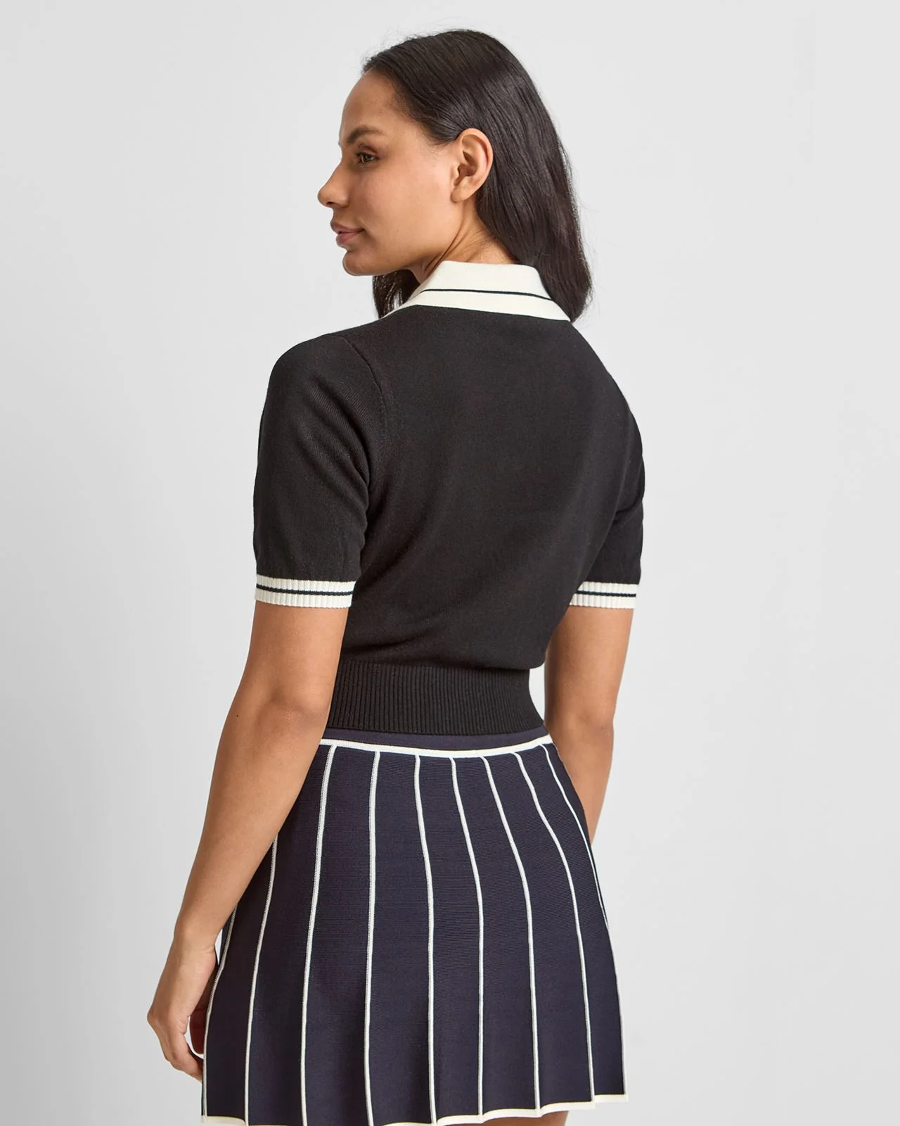 Mikayla Knit Polo Black - Image 2