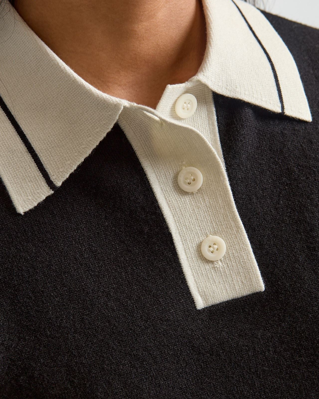 Mikayla Knit Polo Black - Image 7