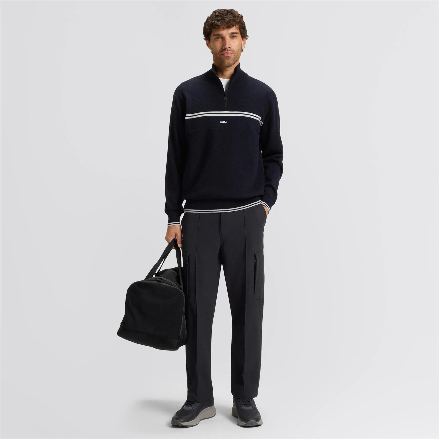 Mirror Cargo Trousers Dark Blue - Image 3