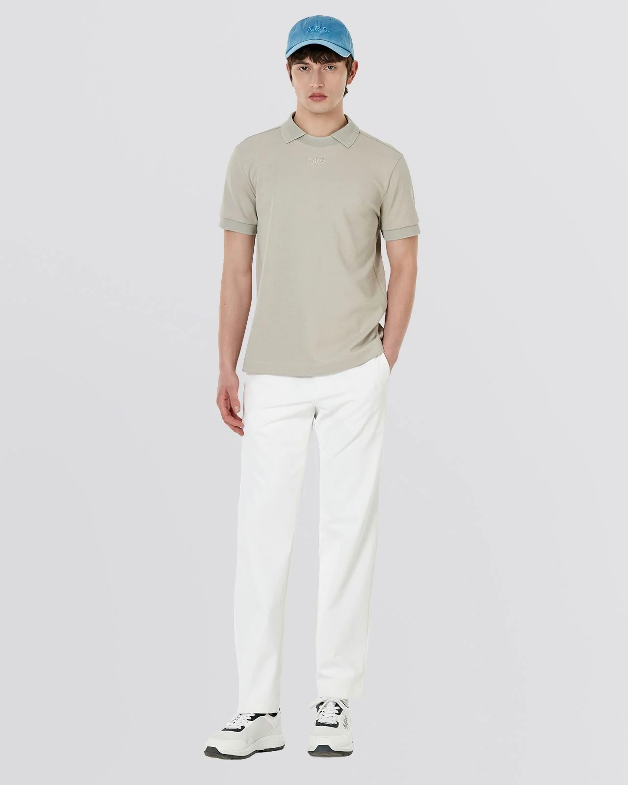 Nael Knit Polo Shirt Beige - Image 4