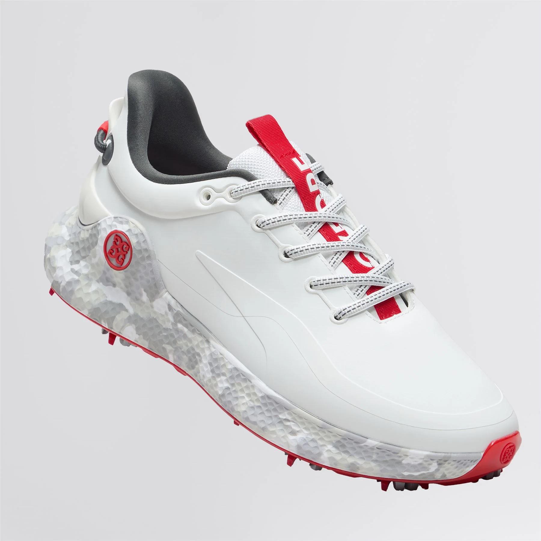 O2 G/LOCK Camo Mid Sole Golf Shoes Snow/Charcoal - Image 2