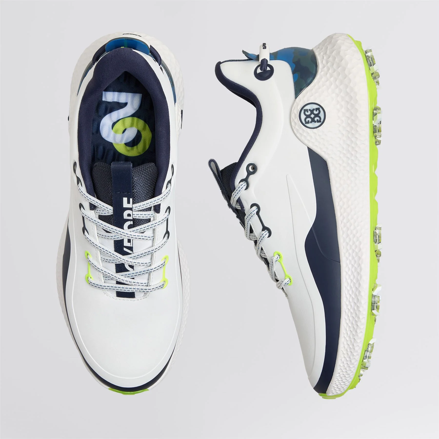 MG4+ O2 G/LOCK Spiked Golf Shoe Snow/Twilight - Image 3
