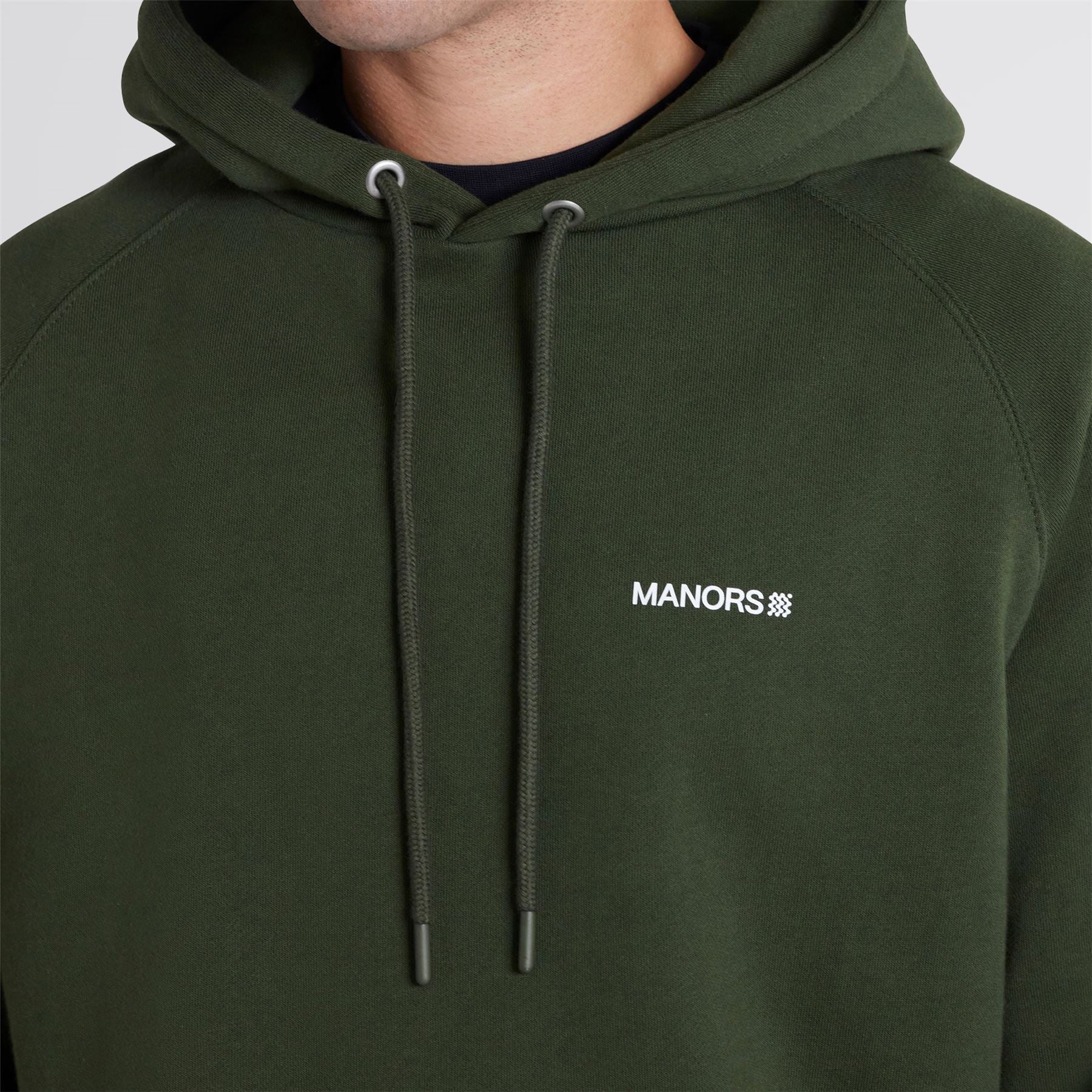 Organic Knitted Cotton Logo Hoodie Green - Image 4