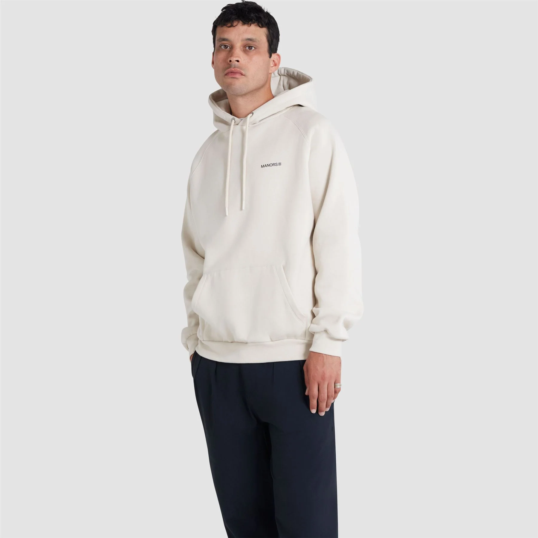 Organic Logo Hoodie Ivory - Image 4