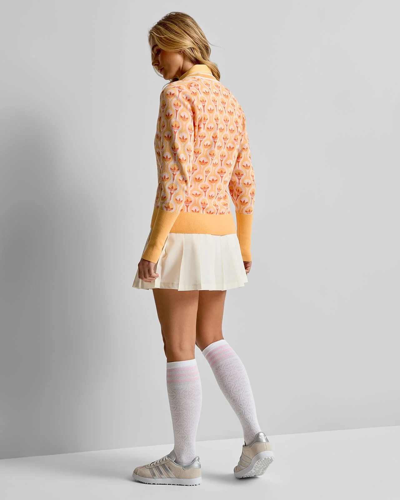 Originals All Over Cardigan White/Ice Tangerine - Image 4