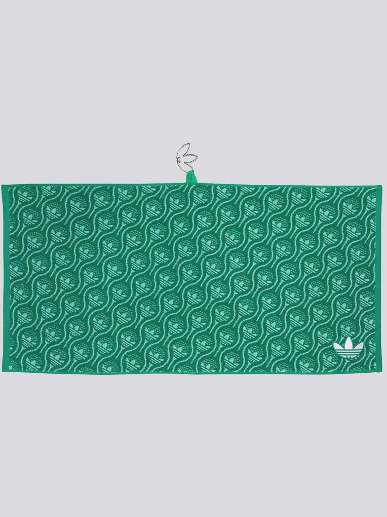 Originals All Over Trefoil Towel Court Green