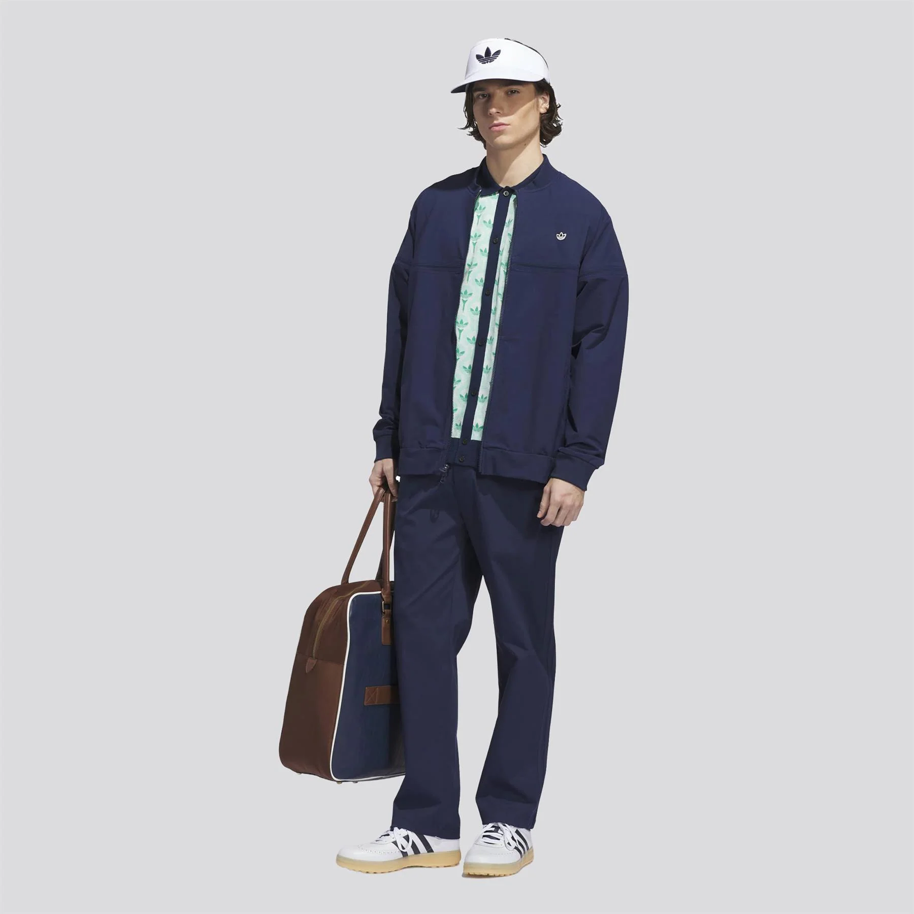 Originals Knit Polo White/Clear Mint/Court Green - Image 6