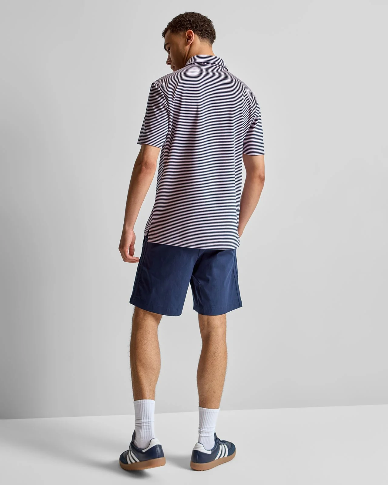 Originals Stripe Pique Polo Clear Pink/Night Indigo - Image 4