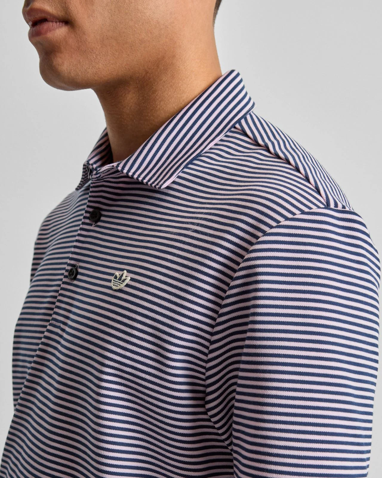 Originals Stripe Pique Polo Clear Pink/Night Indigo - Image 6
