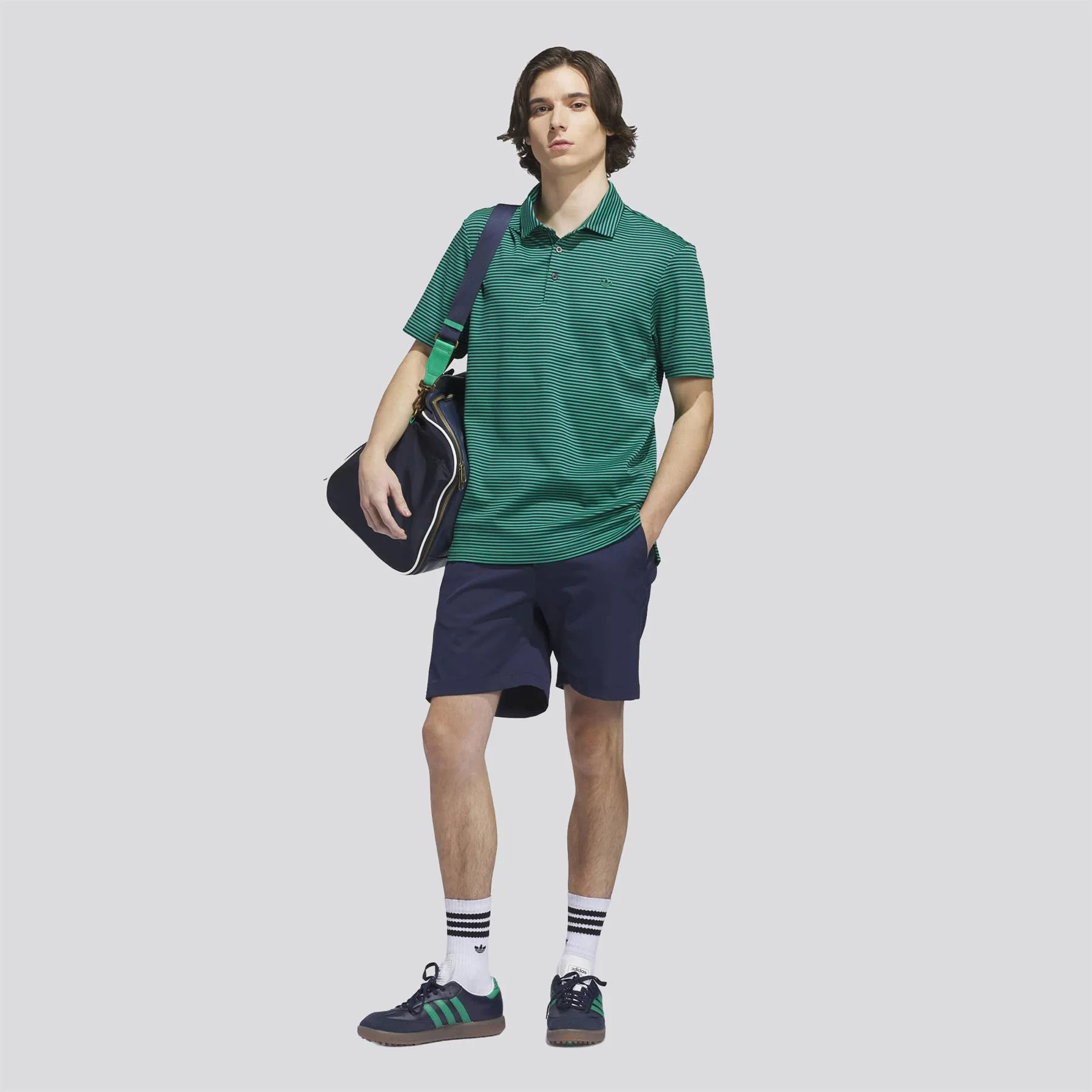 Originals Stripe Pique Polo Court Green/Night Indigo - Image 2