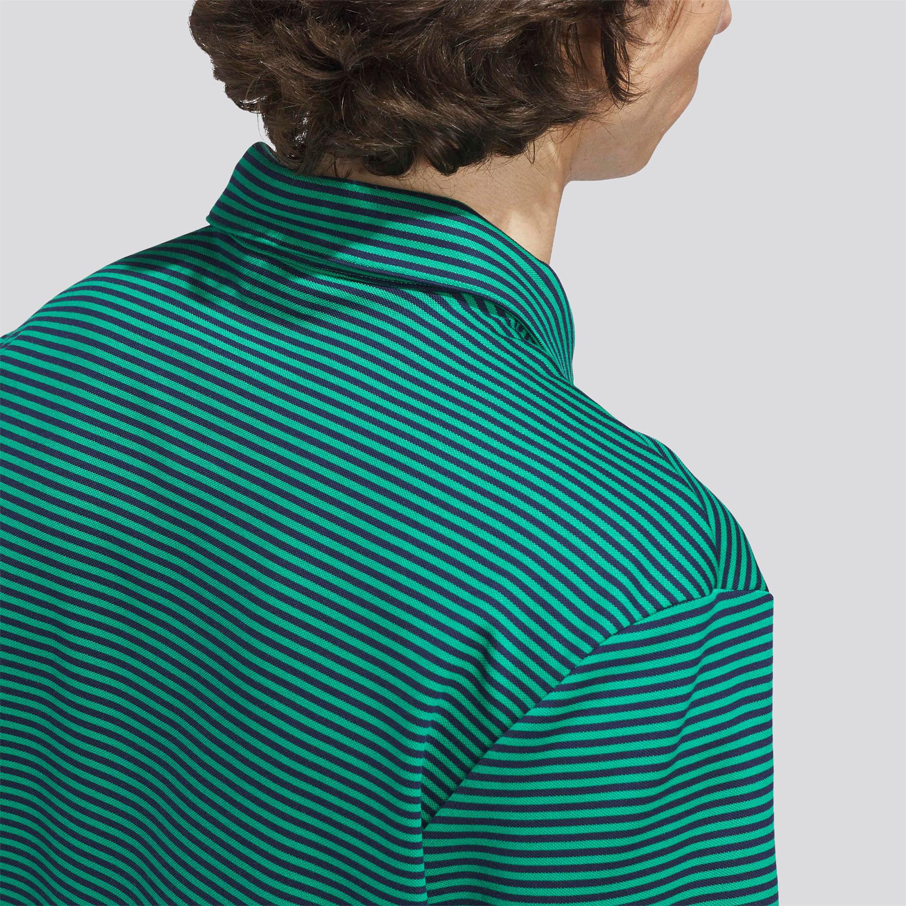 Originals Stripe Pique Polo Court Green/Night Indigo - Image 5