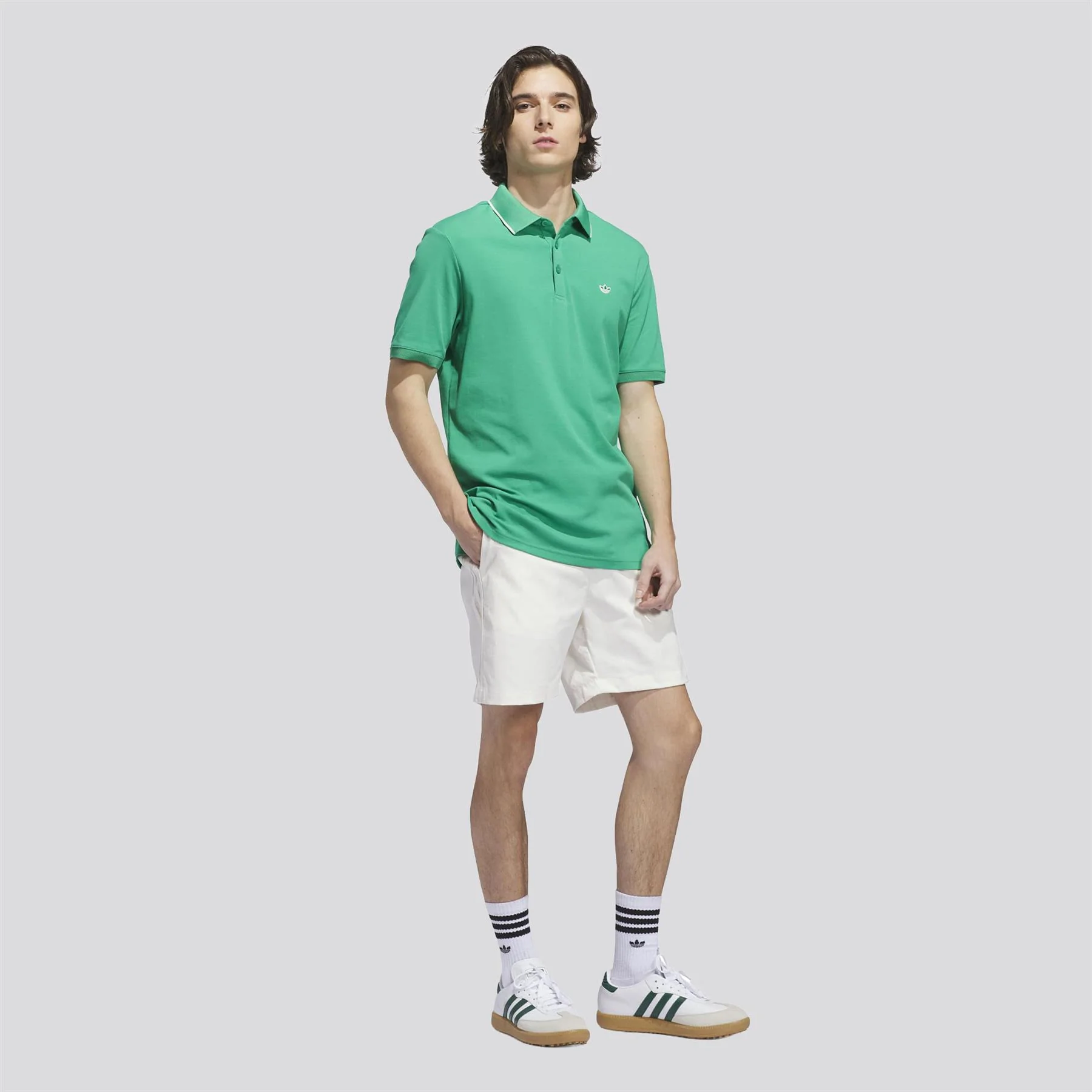 Originals Twistknit Trefoil Polo Court Green - Image 2