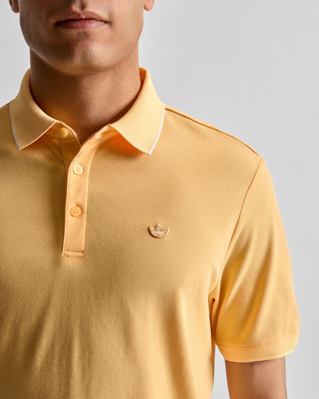 Originals Twistknit Trefoil Polo Ice Tangerine - Image 6