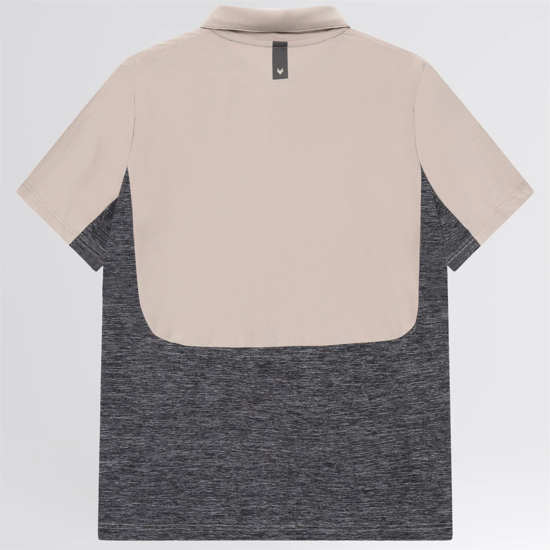 Panelled Mesh Polo Beige - Image 12