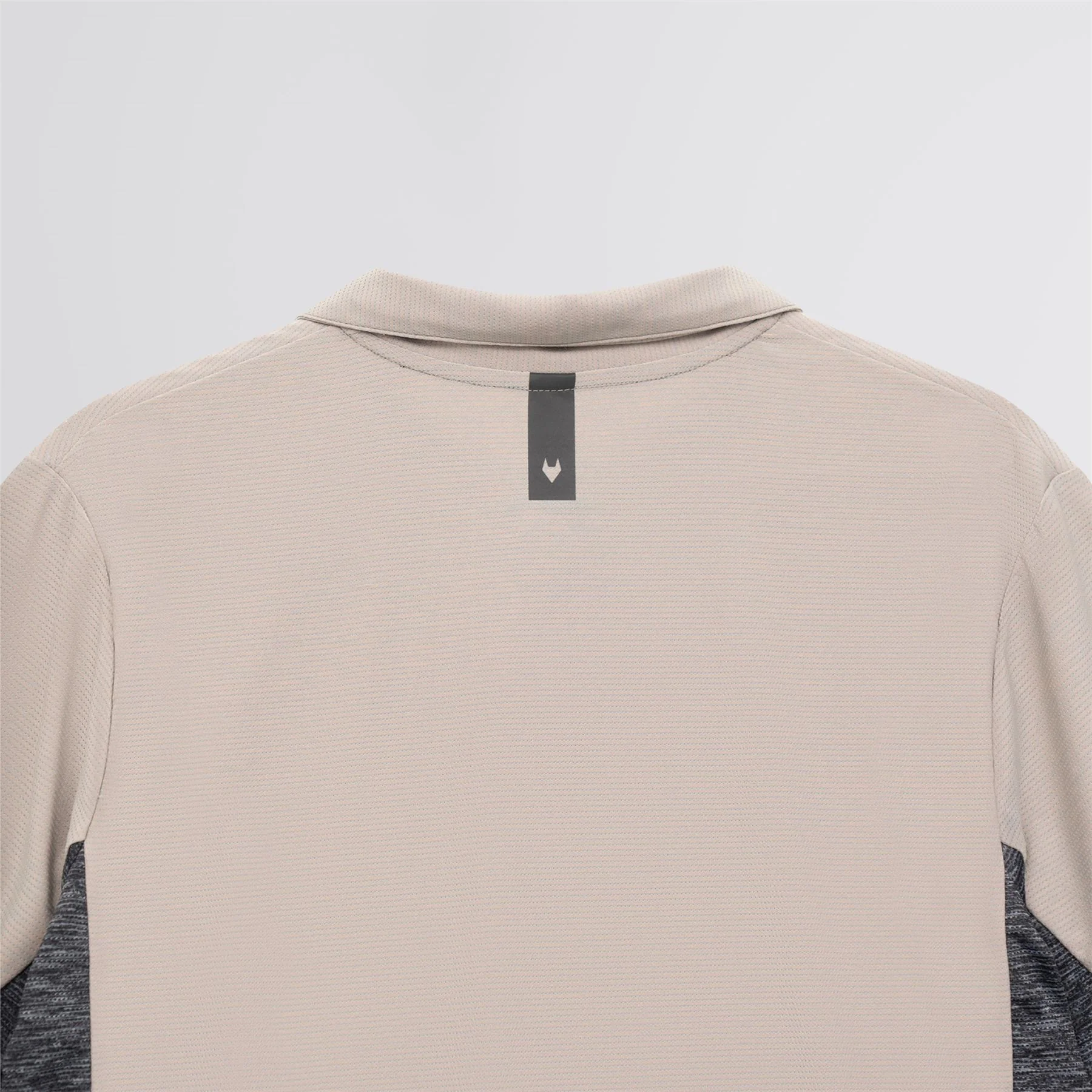 Panelled Mesh Polo Beige - Image 7