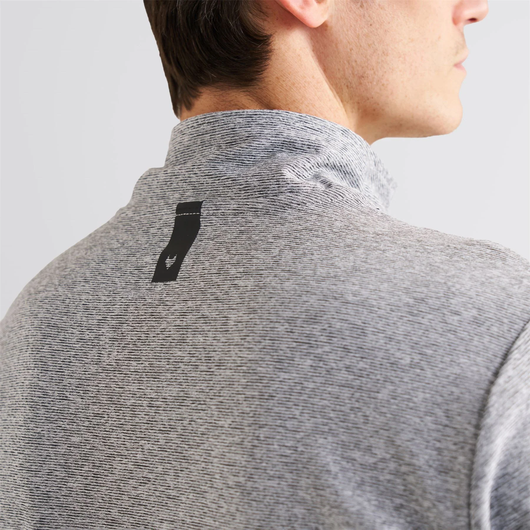 Panelled Mesh Quarter Zip Mid Layer Sage - Image 6