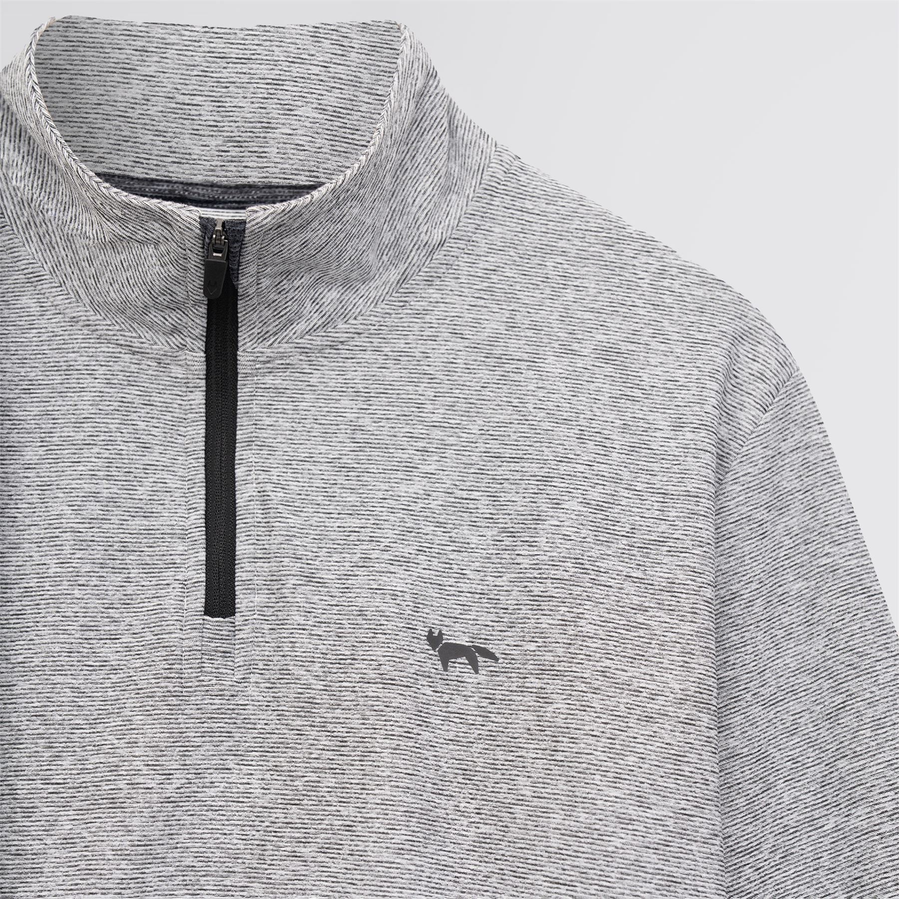 Panelled Mesh Quarter Zip Mid Layer Sage - Image 9