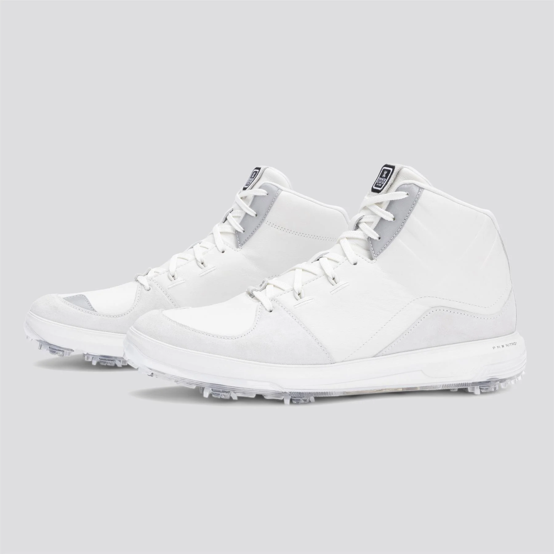 PAYNTR X Sport Mid LE RS Spiked Golf Shoes White/Black/Metallic Silver - Image 3