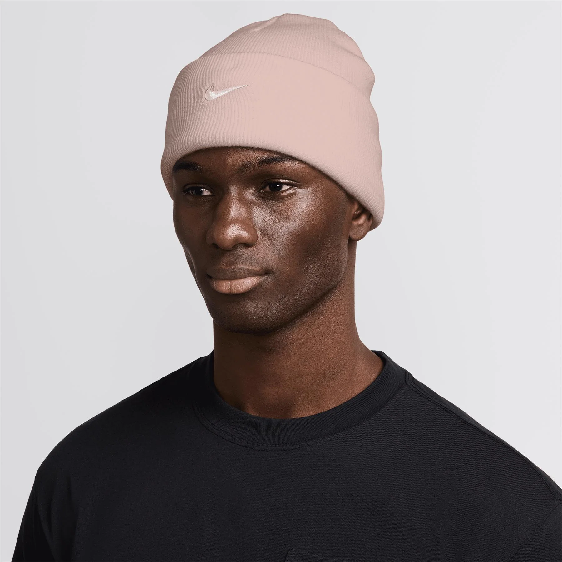 Peak Swoosh Beanie Silt Red/White - Image 4