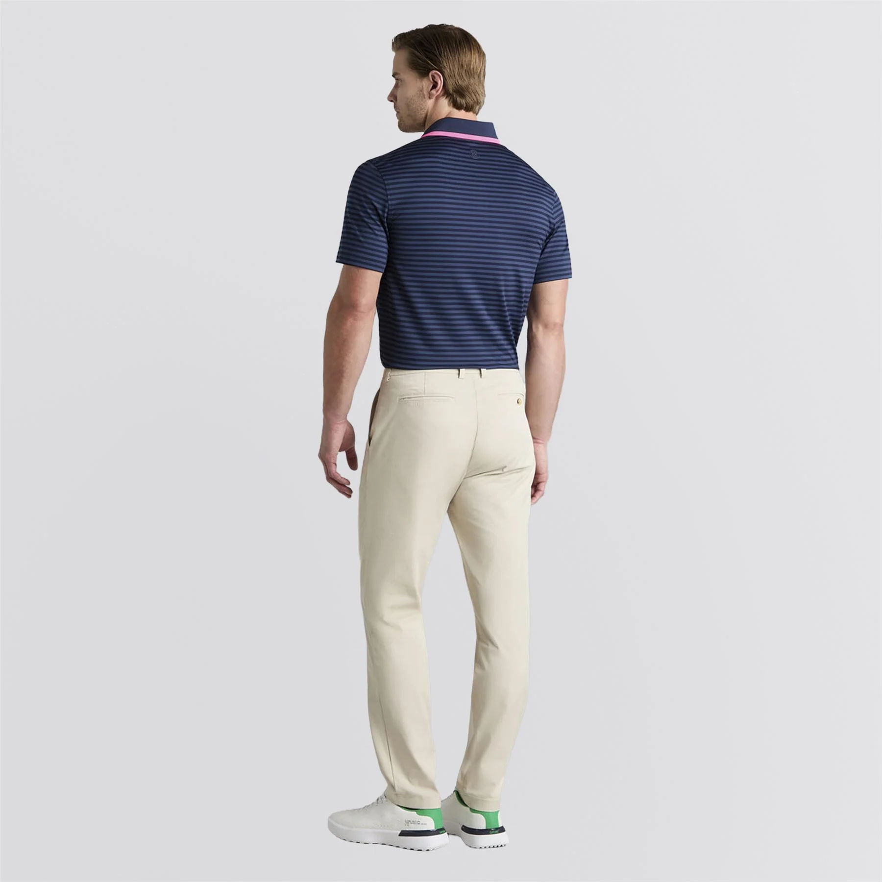 Perforated Stripe Polo Twilight - Image 3