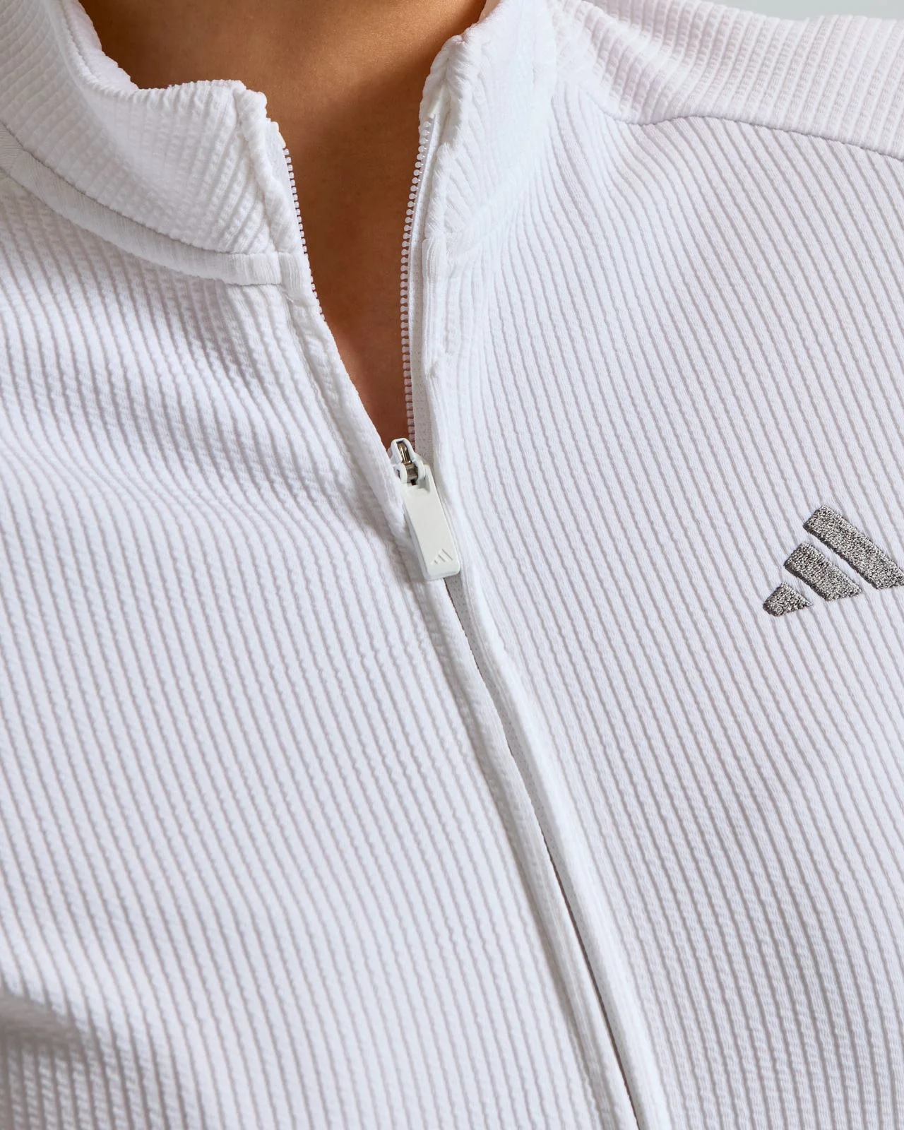 Performance Texture Full Zip Jacket White - Image 5