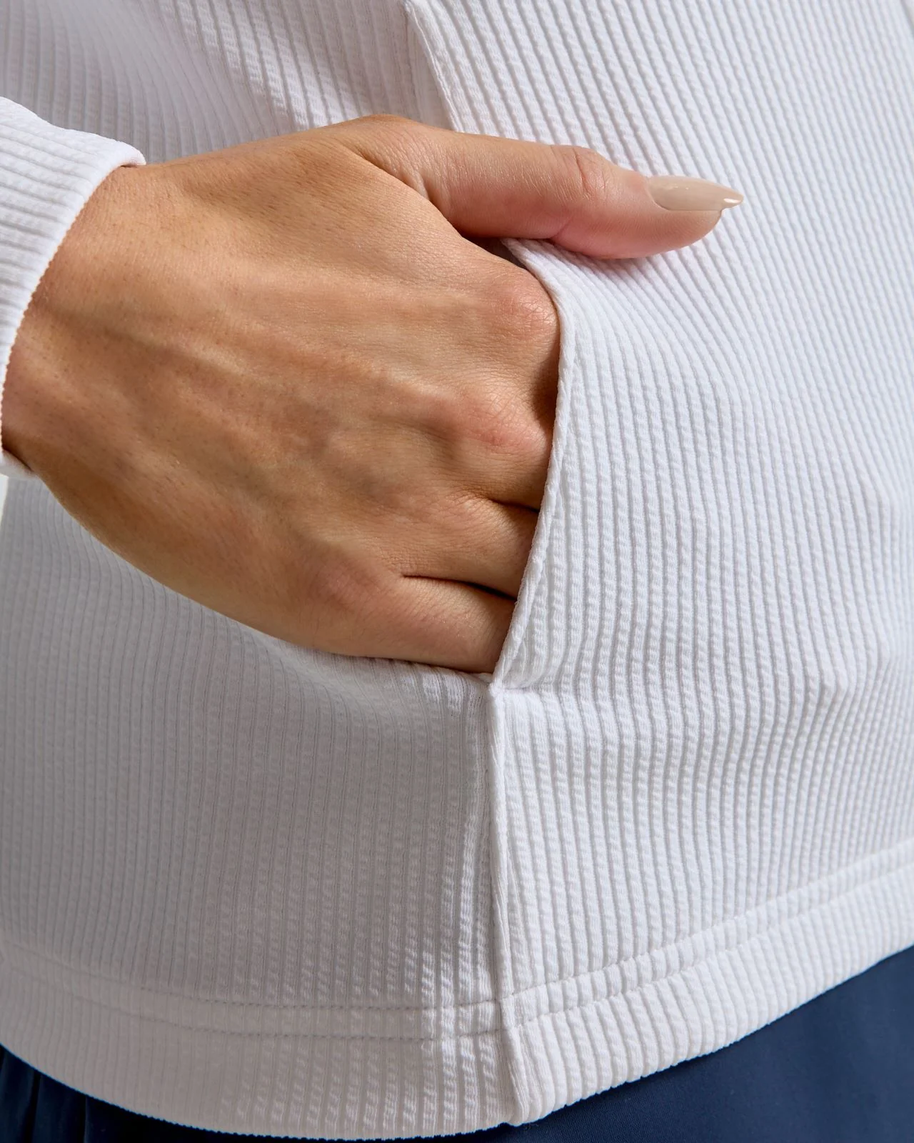 Performance Texture Full Zip Jacket White - Image 6