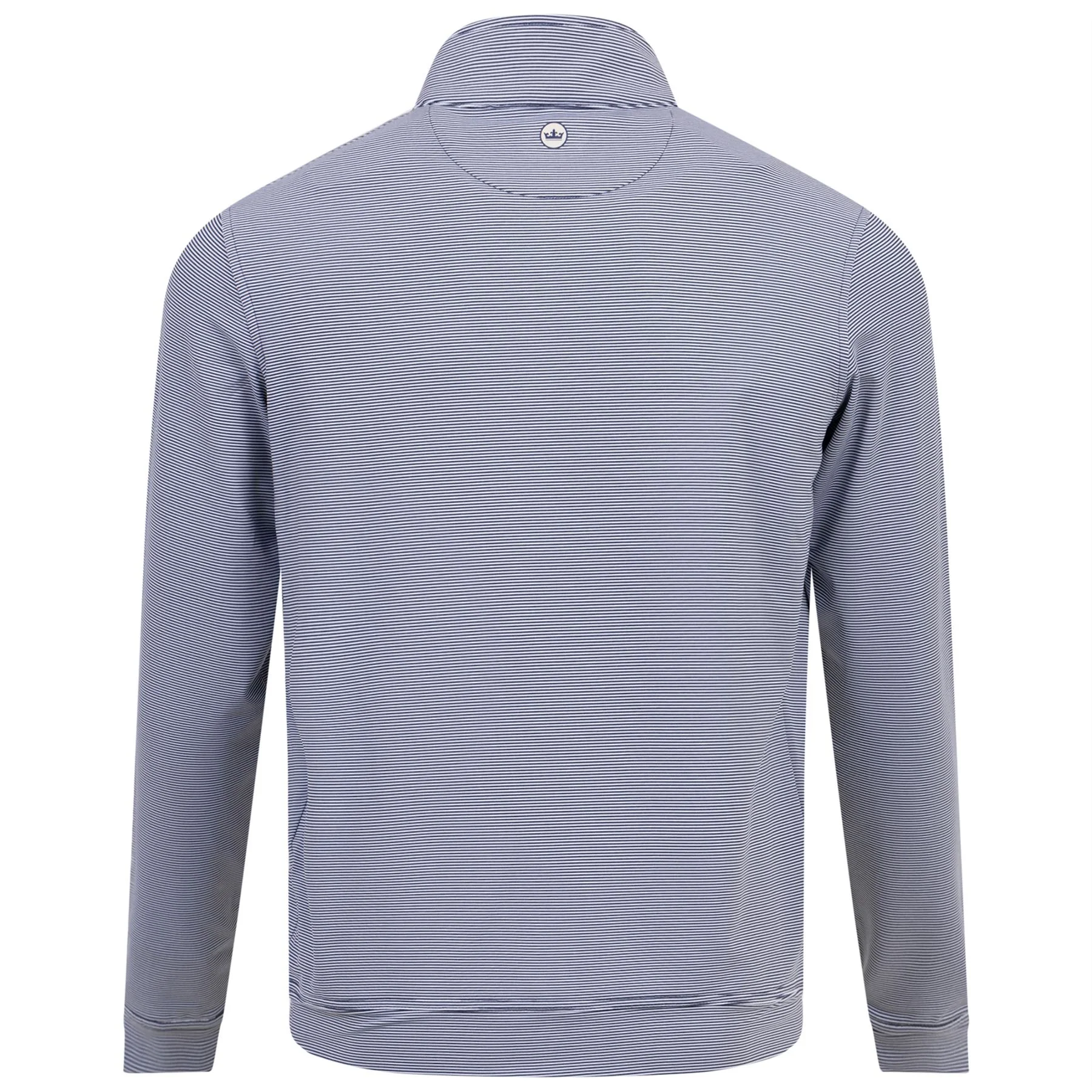 Perth Mini Stripe Quarter Zip Mid Layer Navy/White - Image 10