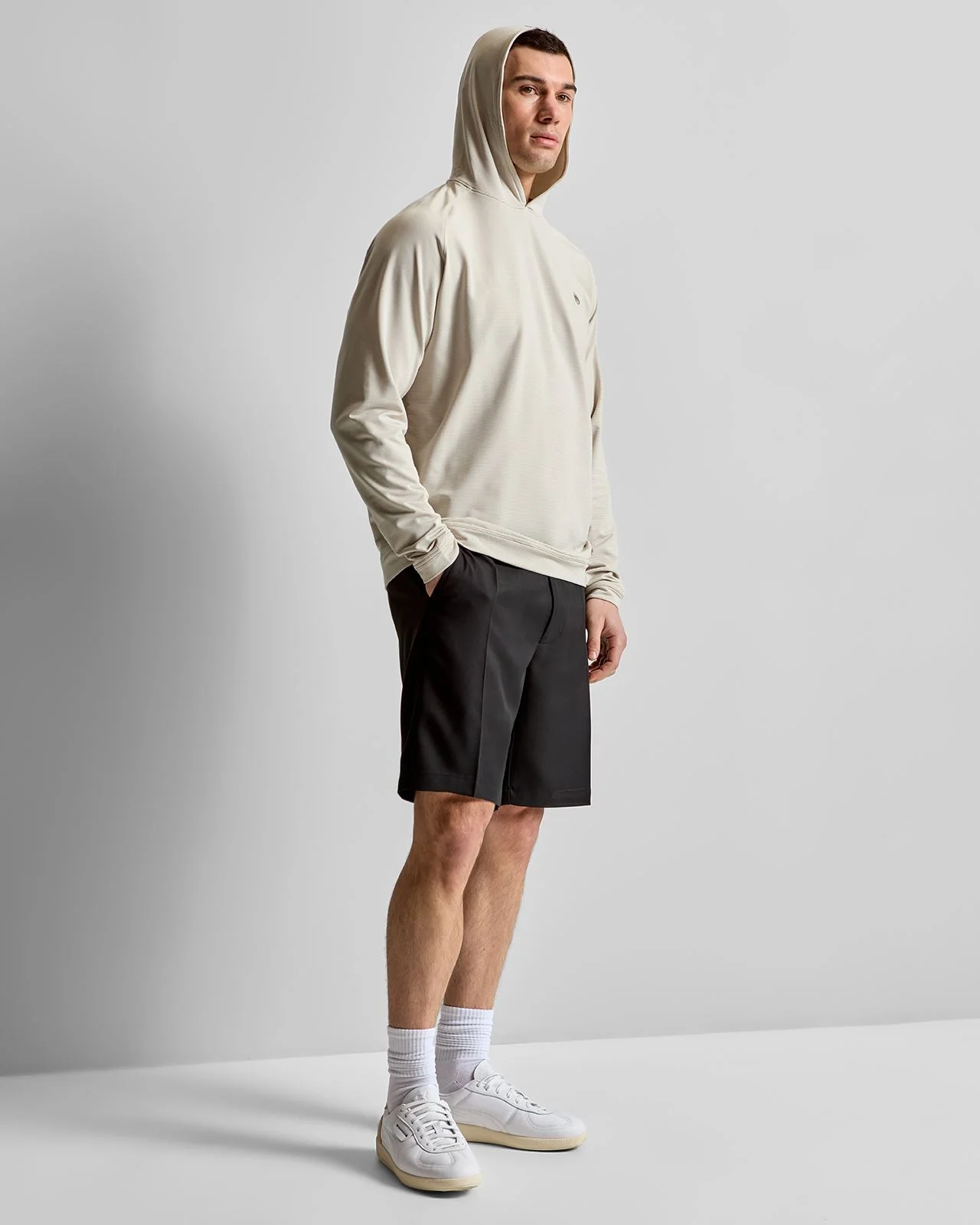 Pine Sugar Stripe Performance Hoodie Biscuit - Image 3