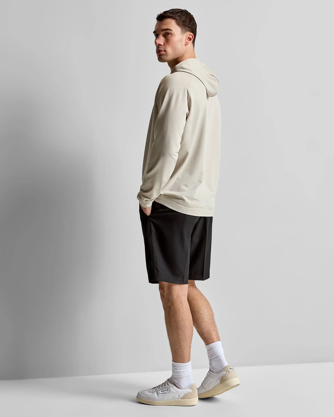 Pine Sugar Stripe Performance Hoodie Biscuit - Image 4