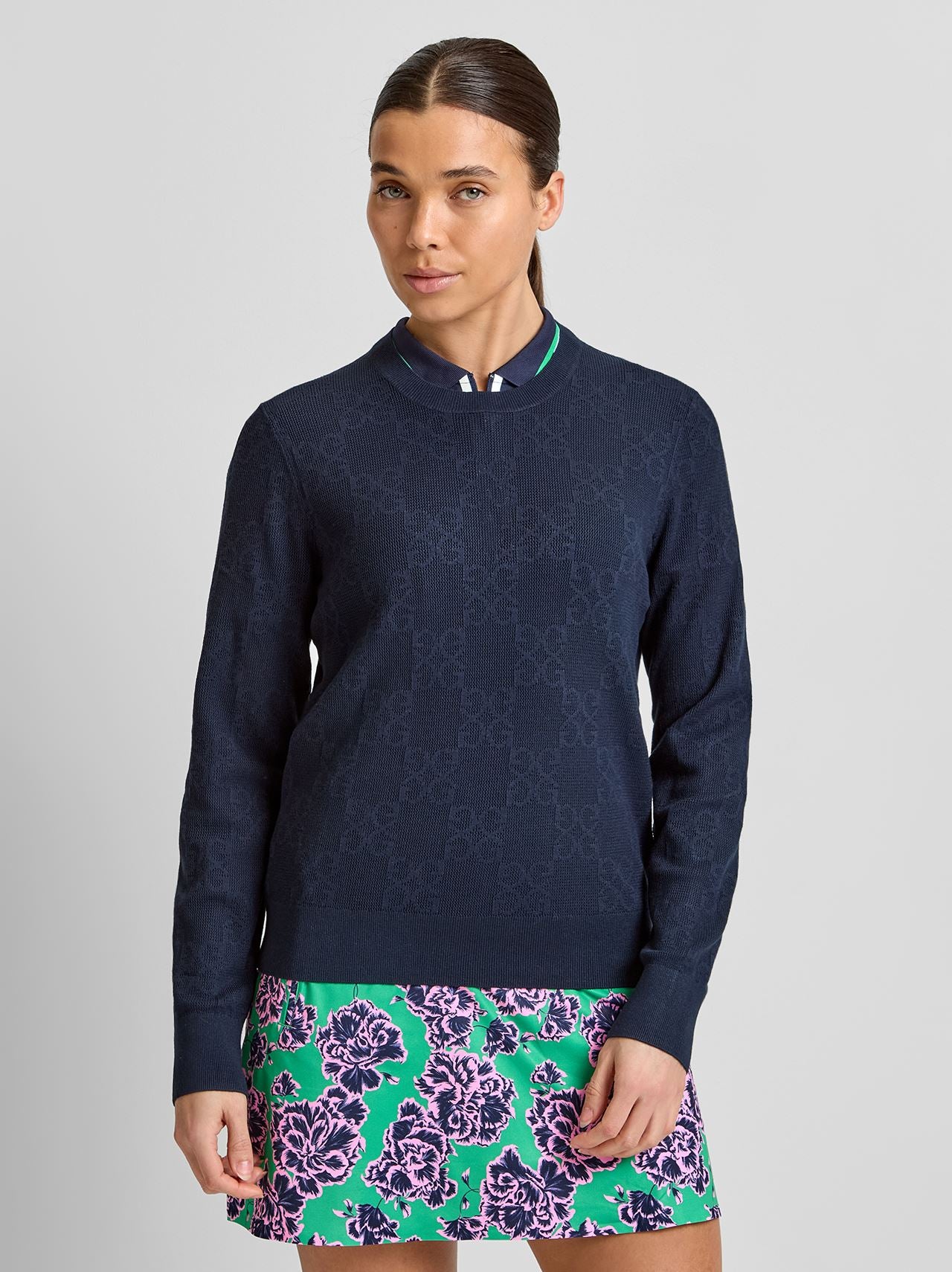 Pointelle G Crewneck Sweater Twilight