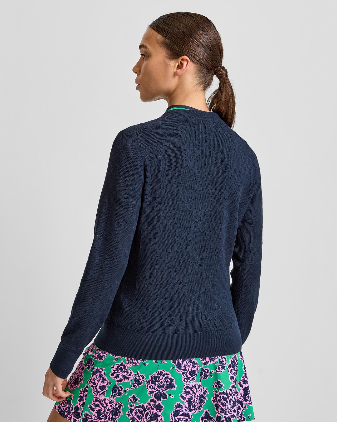 Pointelle G Crewneck Sweater Twilight - Image 2