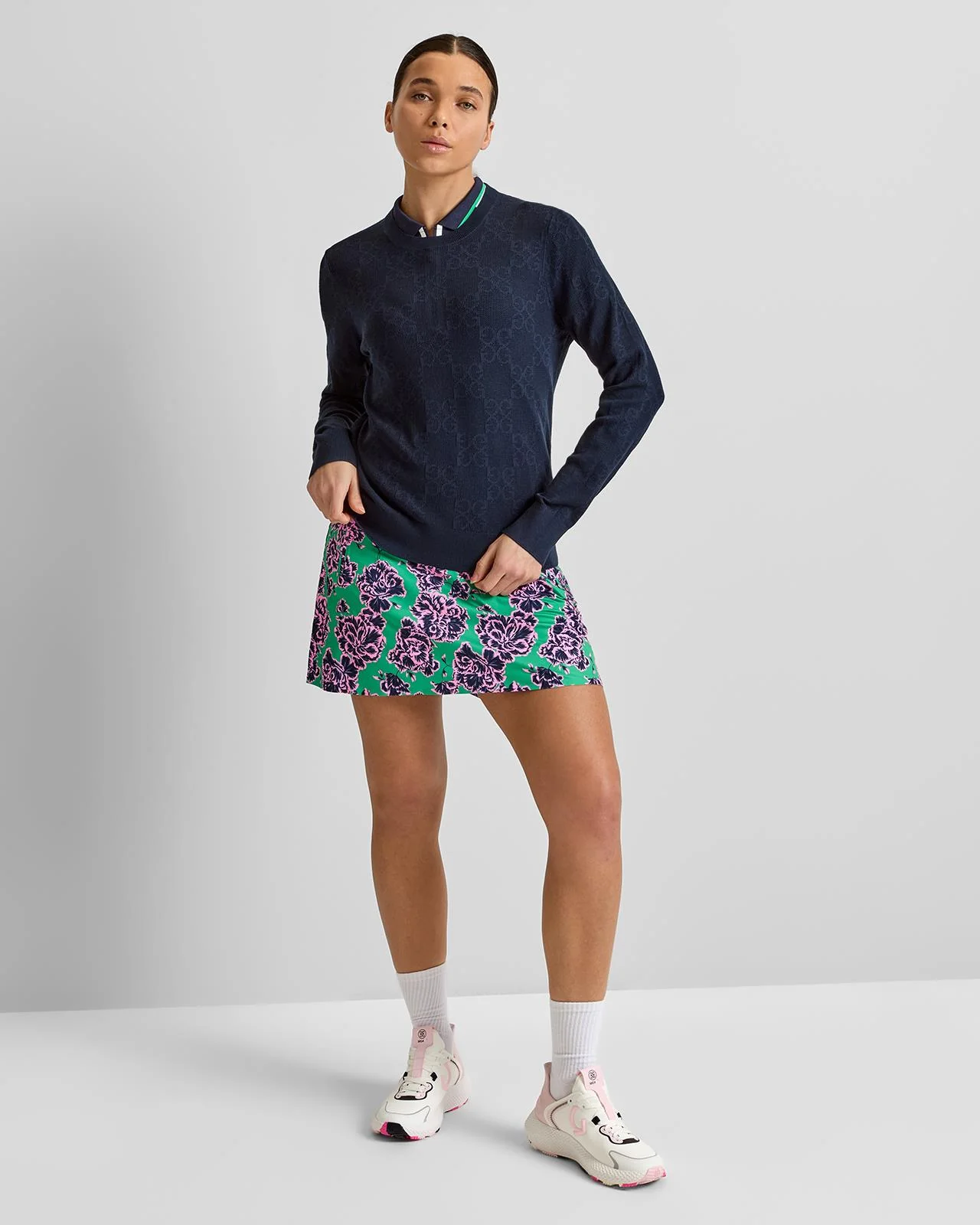 Pointelle G Crewneck Sweater Twilight - Image 3