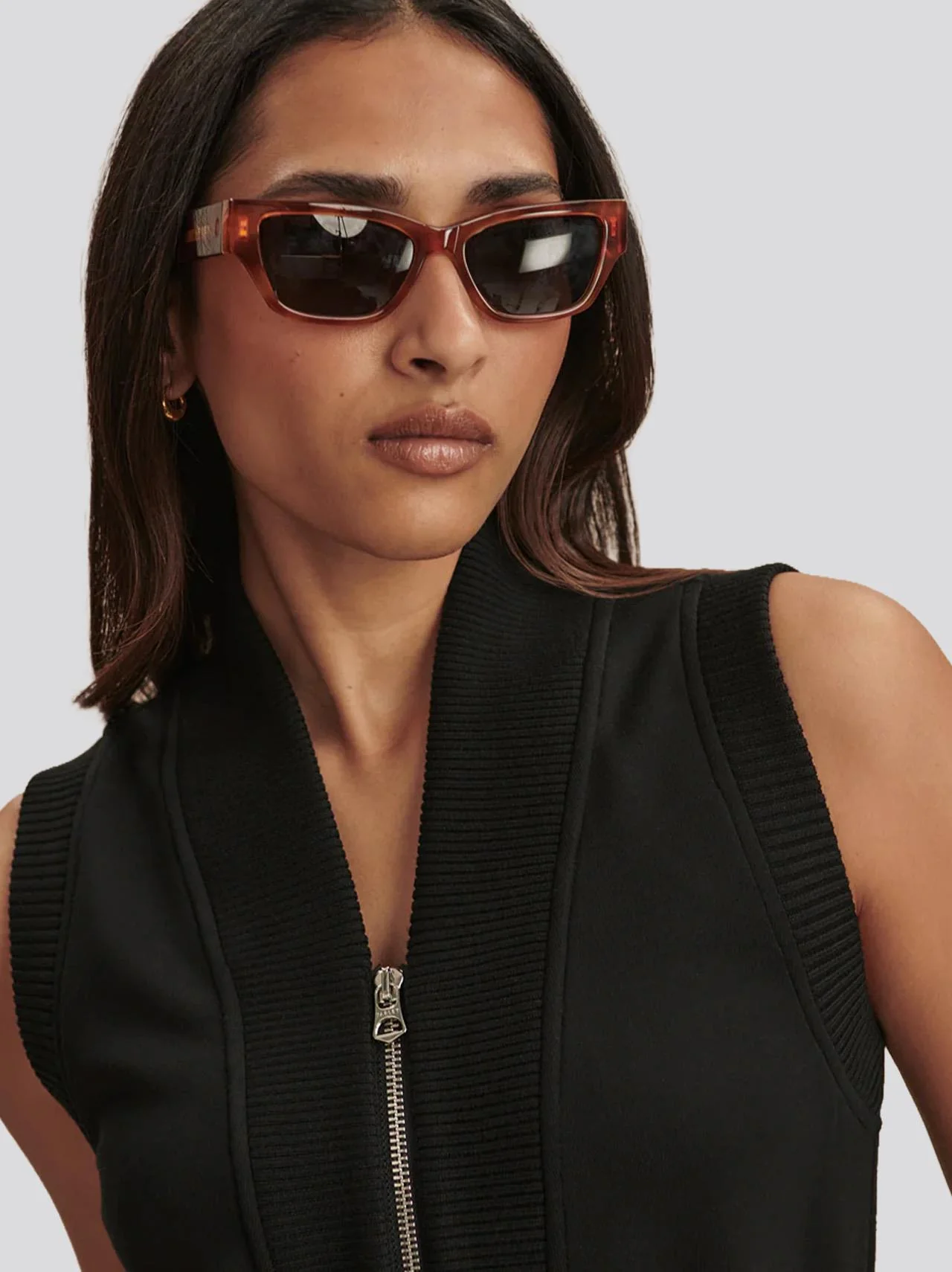 Polyanna Half Zip Dress Black - Image 3