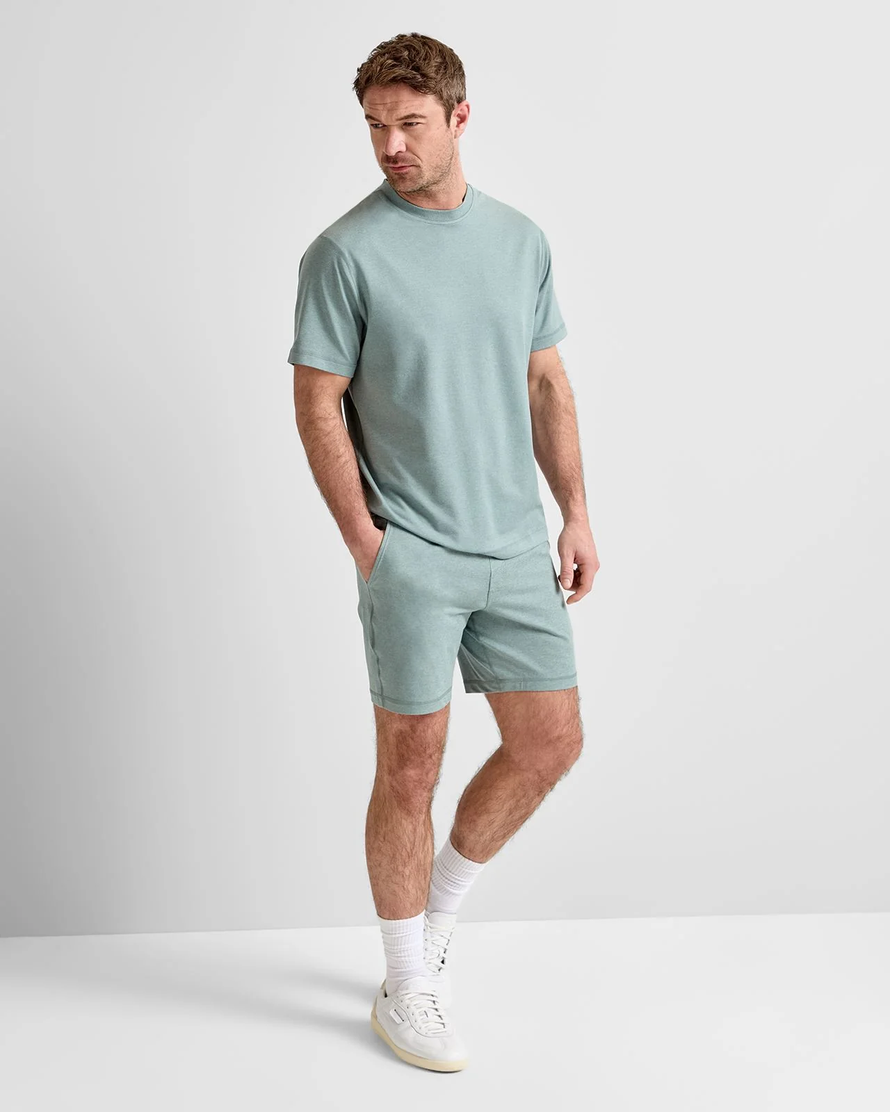 Ponto Performance Tee Misty Blue Heather - Image 3