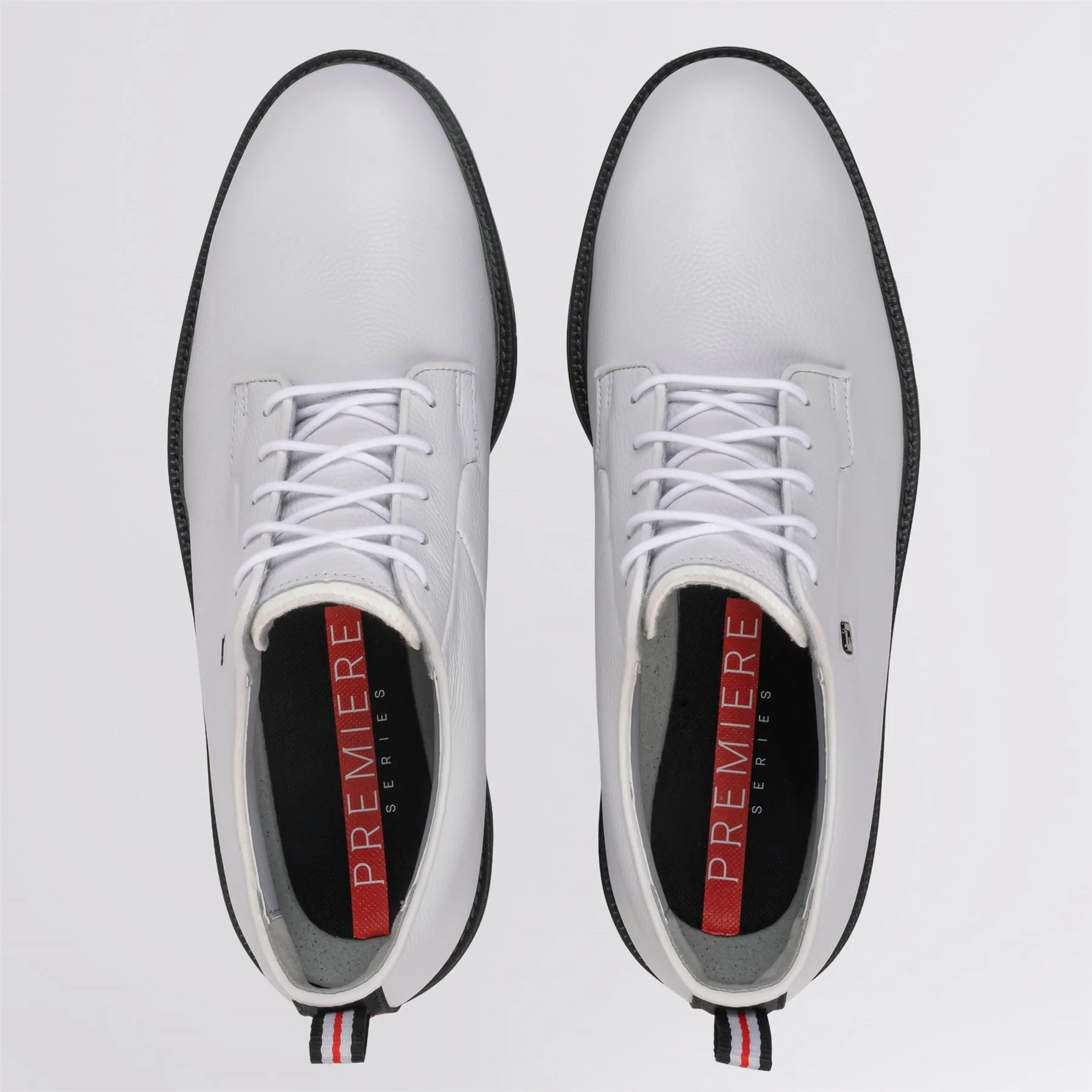 Premiere Series Field Spiked Golf Shoes White/Black/Red - Image 5