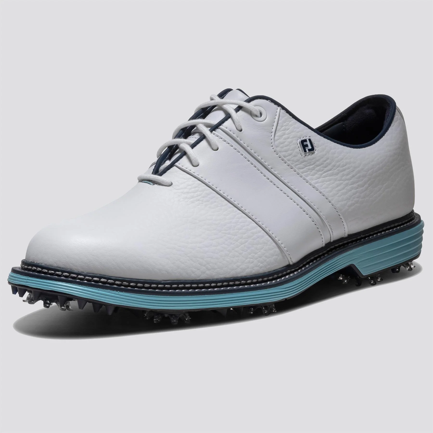 Premier Series Packard Spiked Golf Shoes White/Navy/Blue - Image 3
