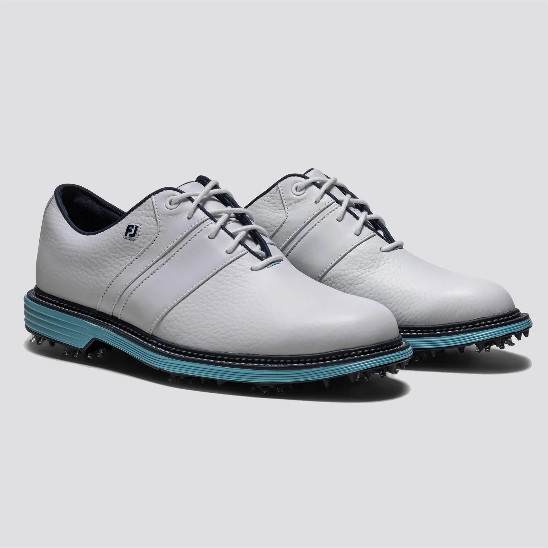 Premier Series Packard Spiked Golf Shoes White/Navy/Blue - Image 4