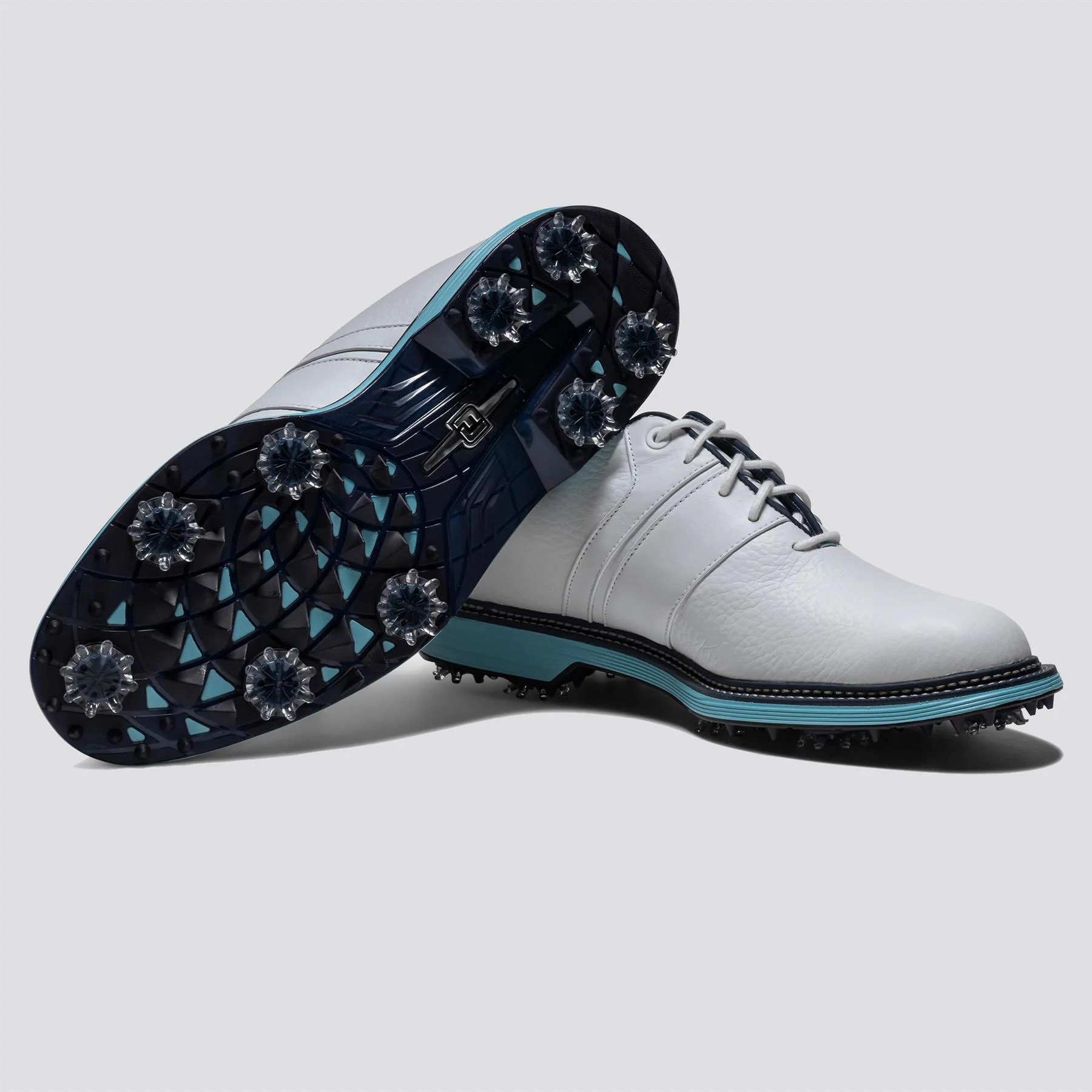 Premier Series Packard Spiked Golf Shoes White/Navy/Blue - Image 6
