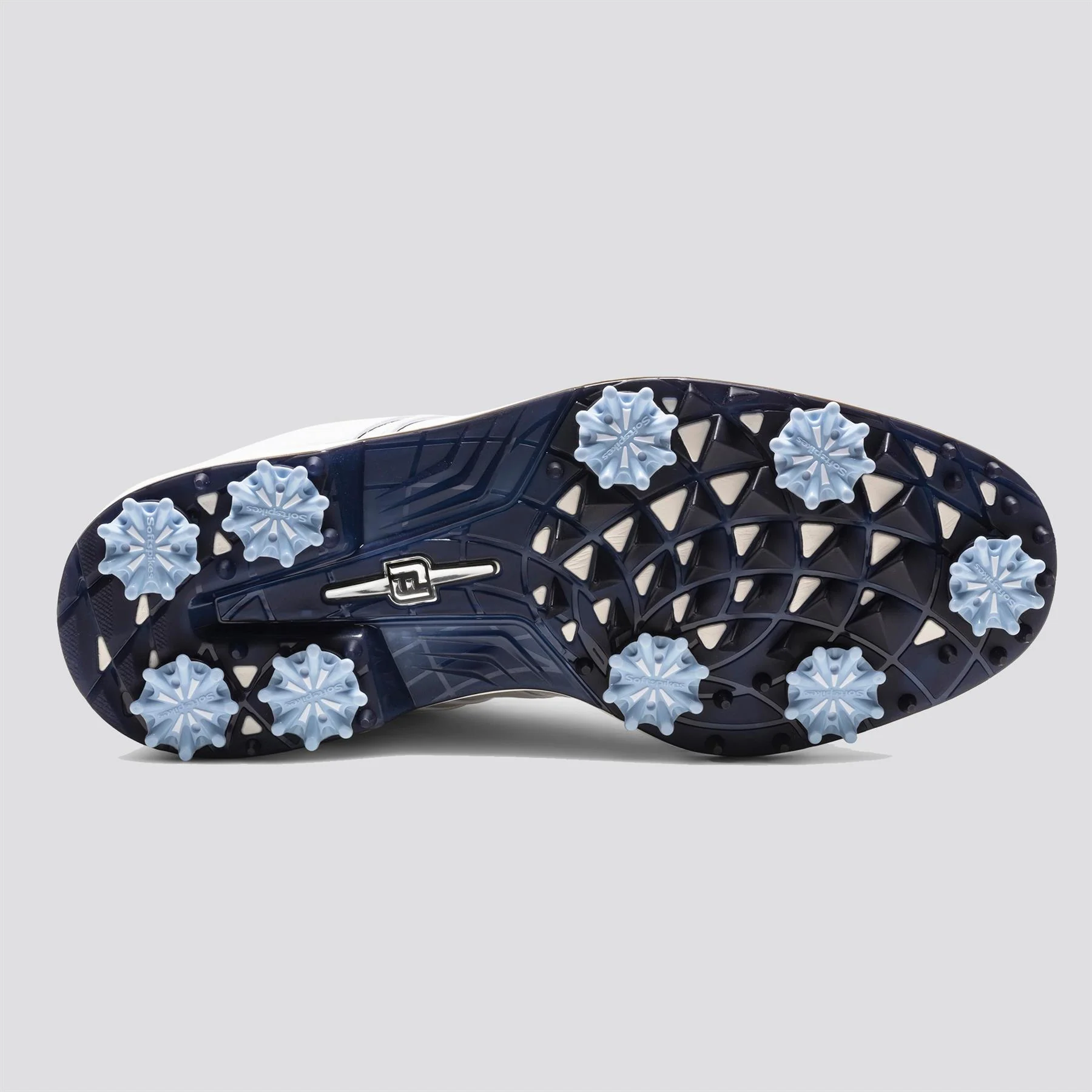 Premier Series Packard Spiked Wide Golf Shoes White/Navy - Image 2