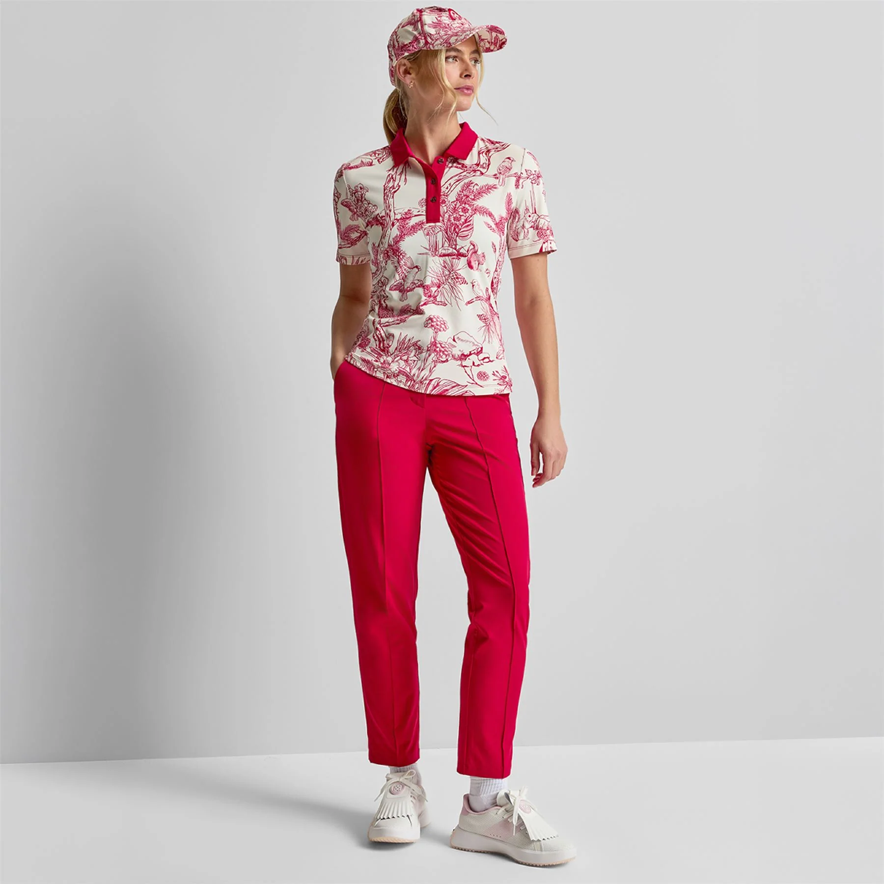 Printed Polo Red Botanical - Image 3