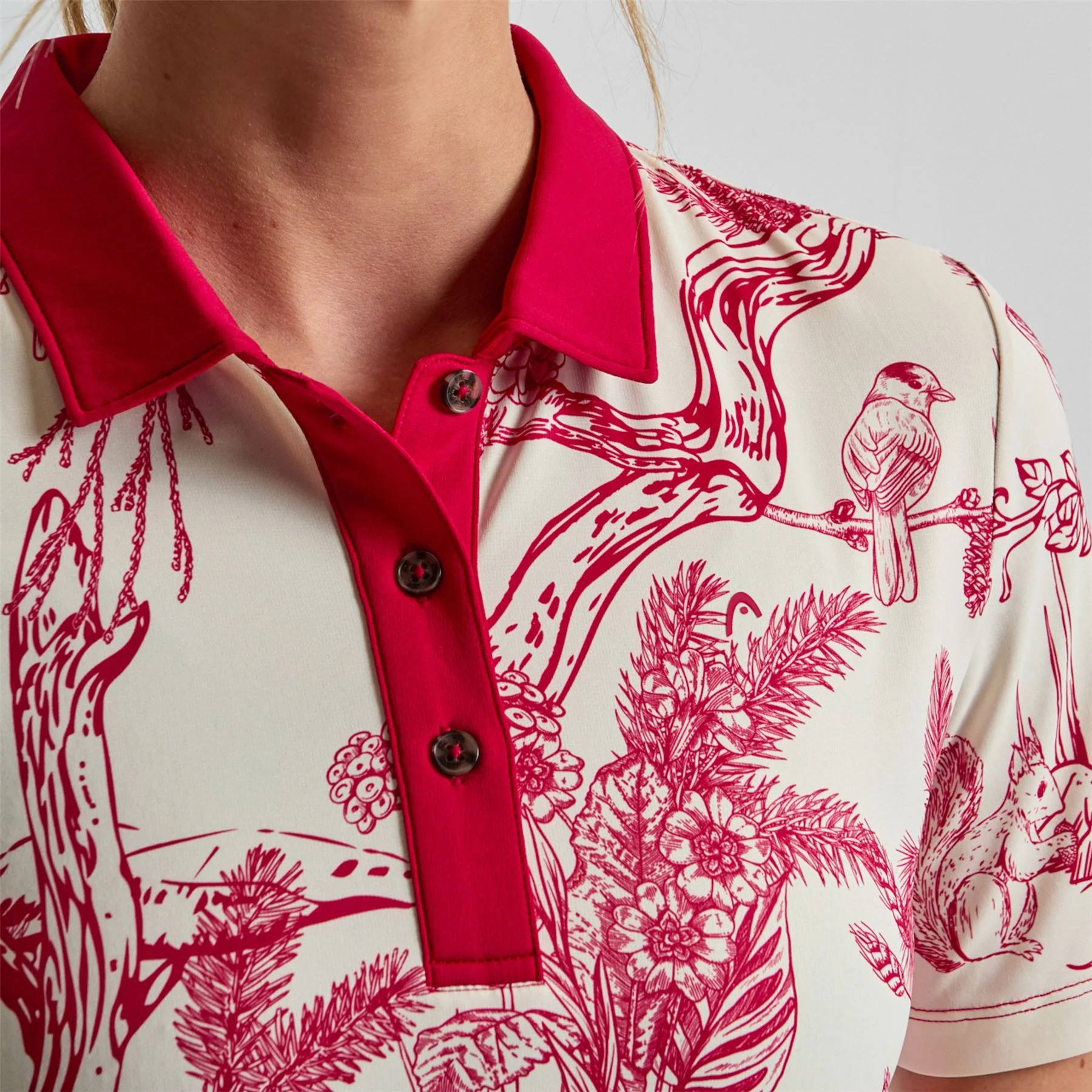 Printed Polo Red Botanical - Image 5