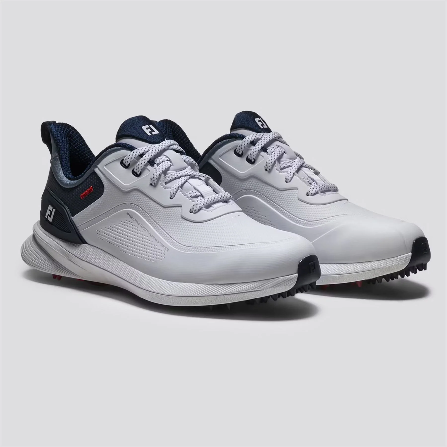 Pro Spikeless Golf Shoes White/Blue/Red - Image 3