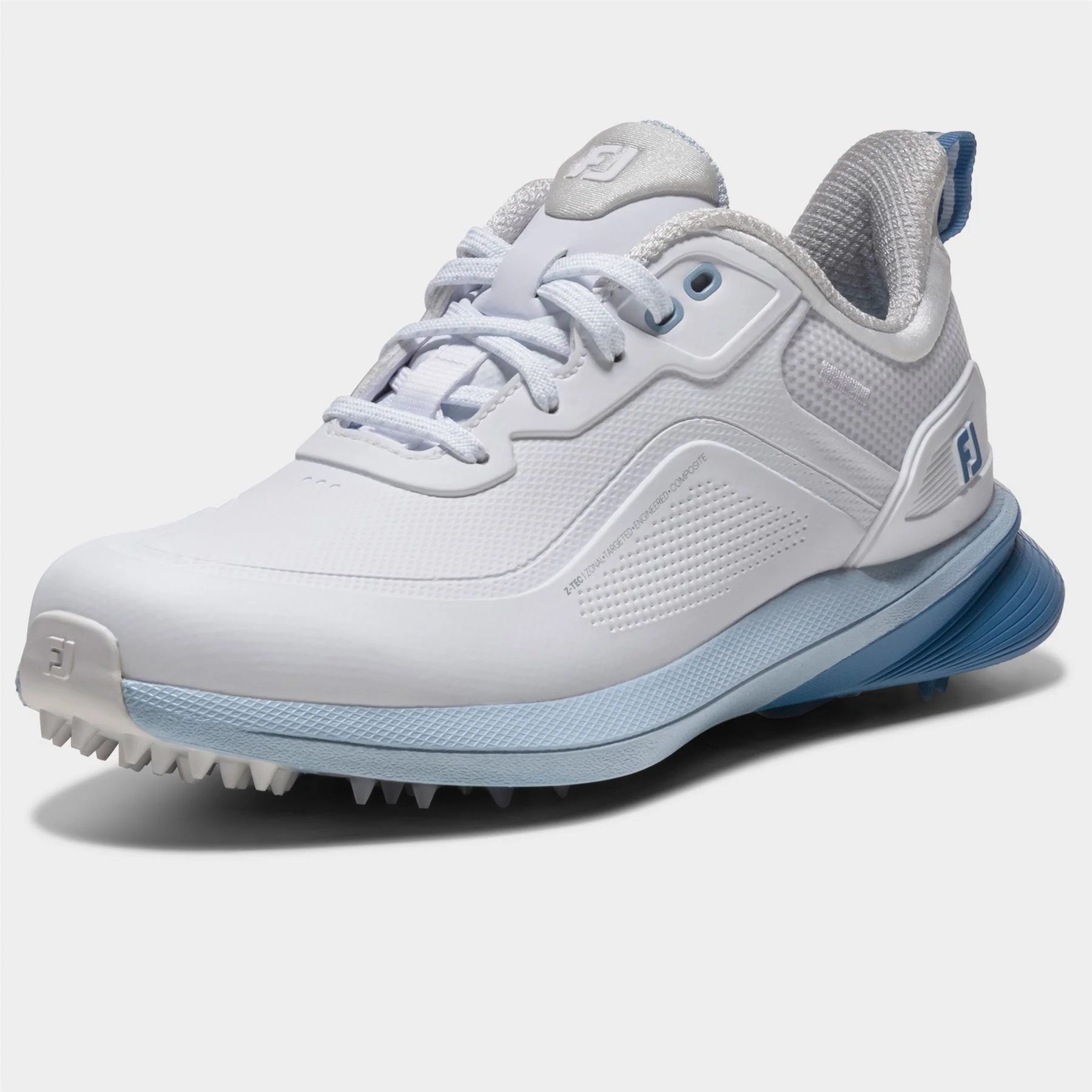 Pro Spikeless Wide Golf Shoes White/Blue - Image 2