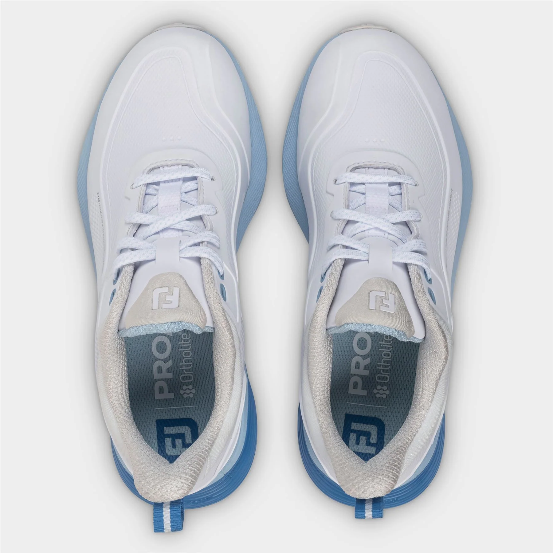 Pro Spikeless Wide Golf Shoes White/Blue - Image 7
